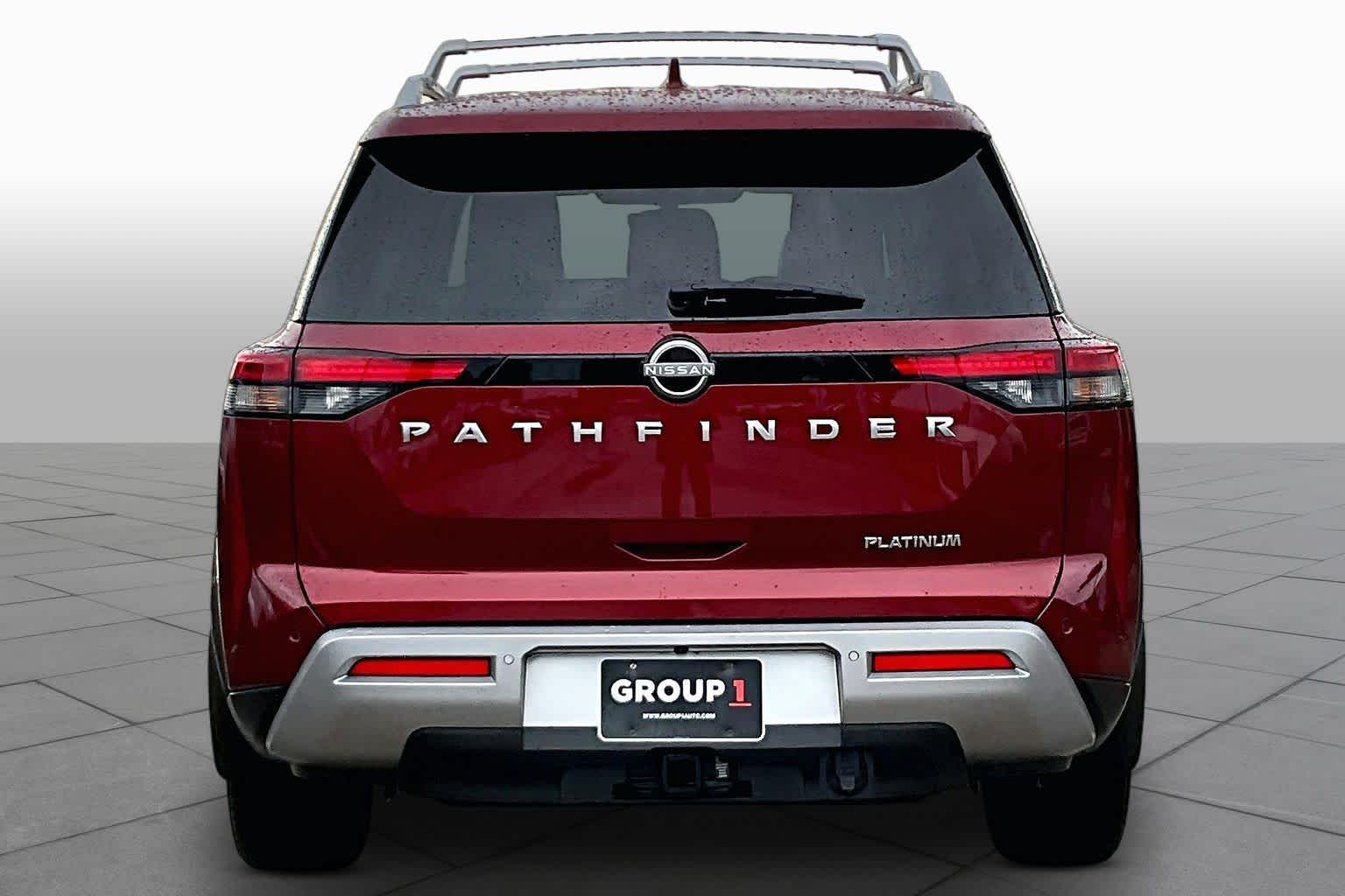 2025 Nissan Pathfinder Platinum Scarlet Ember Tintcoat at Sterling McCall Nissan
