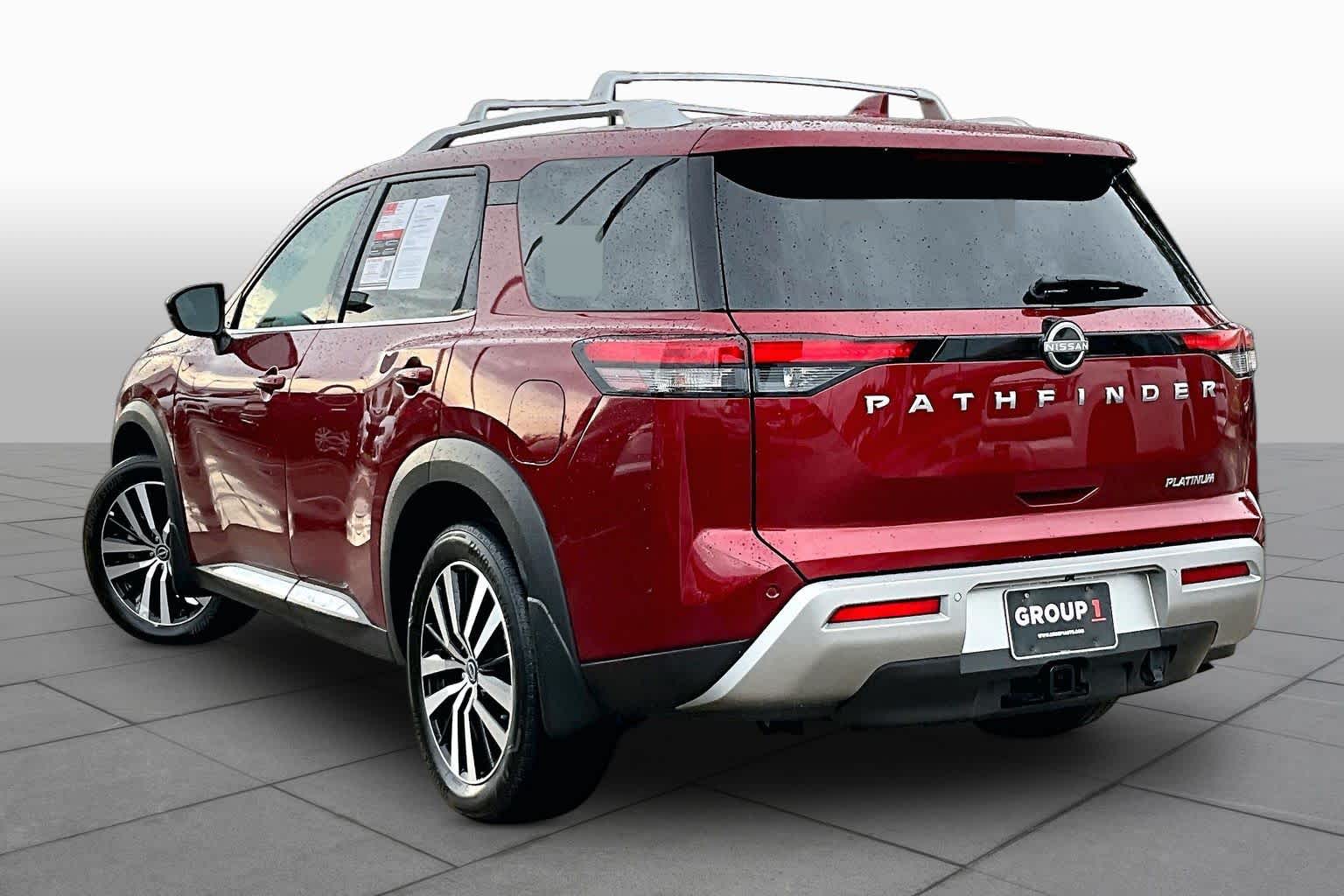 2025 Nissan Pathfinder Platinum Scarlet Ember Tintcoat at Sterling McCall Nissan