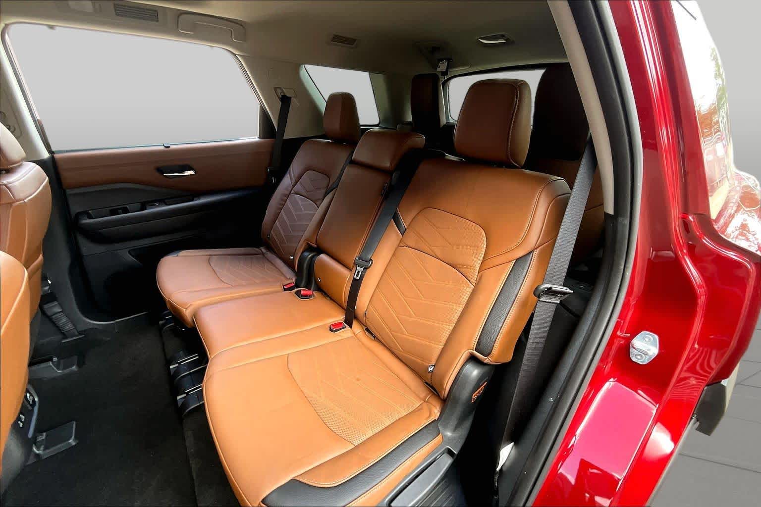 2025 Nissan Pathfinder Platinum Scarlet Ember Tintcoat at Sterling McCall Nissan