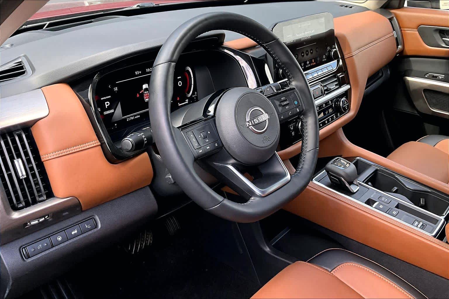 2025 Nissan Pathfinder Platinum Scarlet Ember Tintcoat at Sterling McCall Nissan