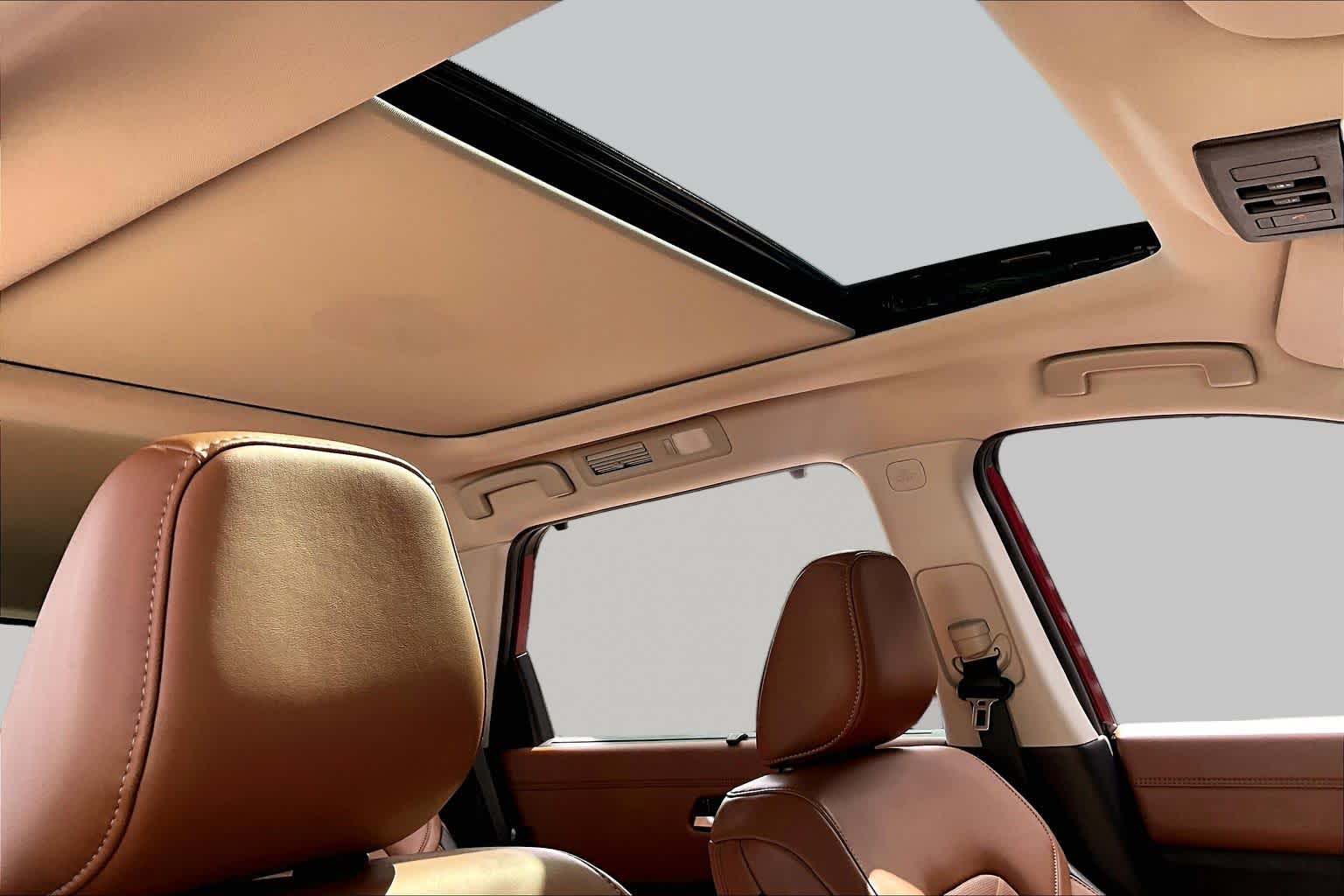 2025 Nissan Pathfinder Platinum Scarlet Ember Tintcoat at Sterling McCall Nissan