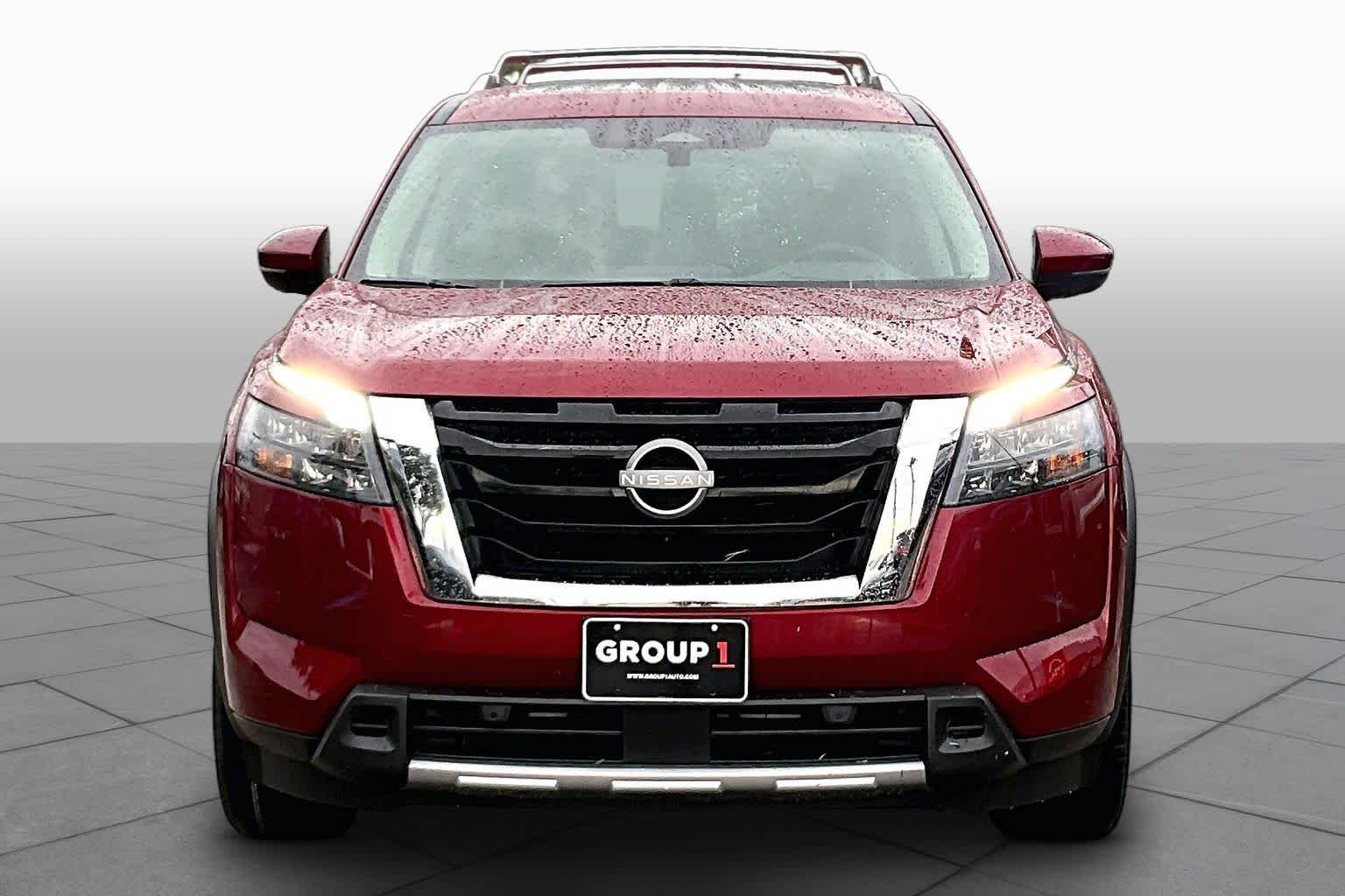 2025 Nissan Pathfinder Platinum Scarlet Ember Tintcoat at Sterling McCall Nissan