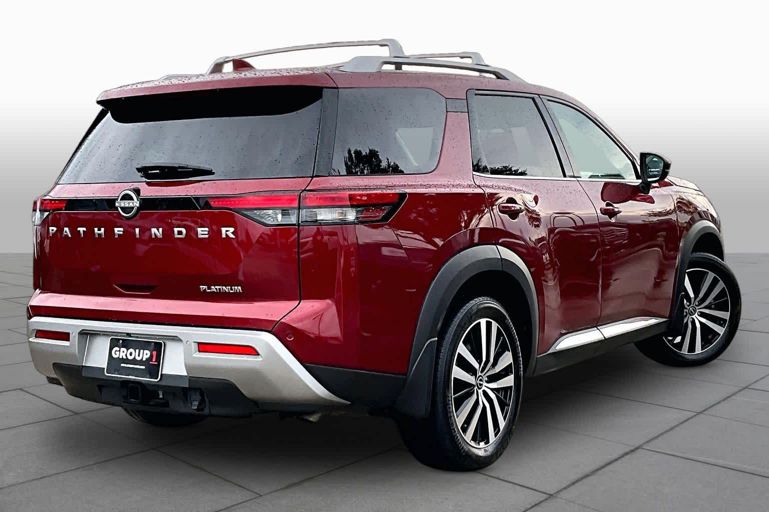 2025 Nissan Pathfinder Platinum Scarlet Ember Tintcoat at Sterling McCall Nissan