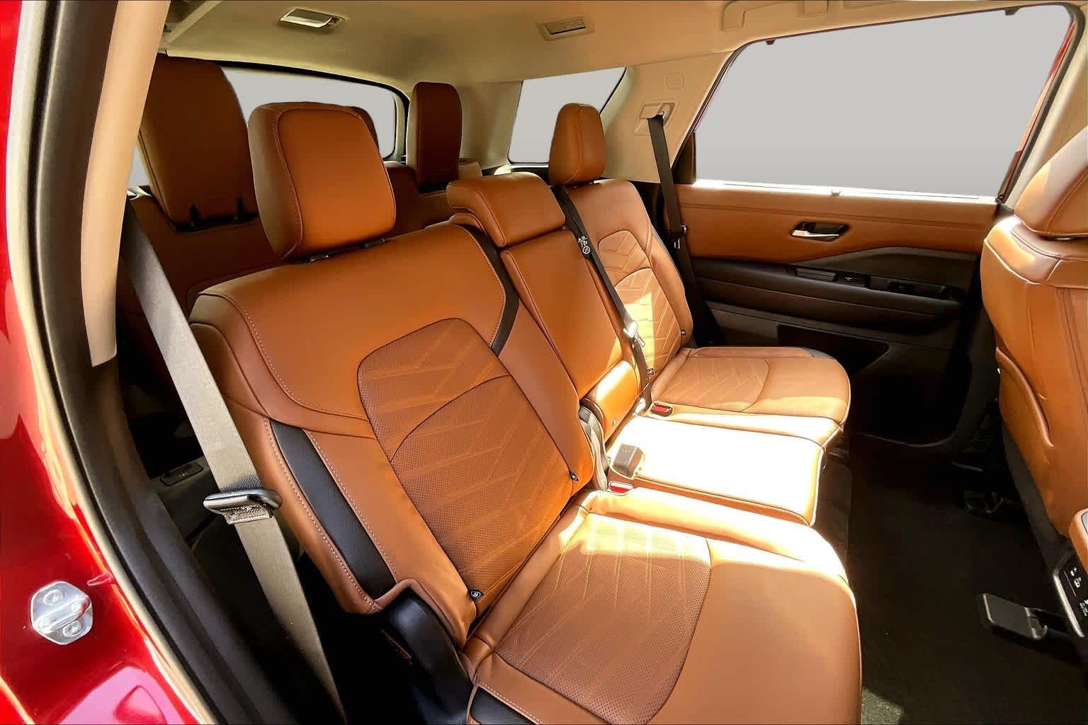 2025 Nissan Pathfinder Platinum Scarlet Ember Tintcoat at Sterling McCall Nissan