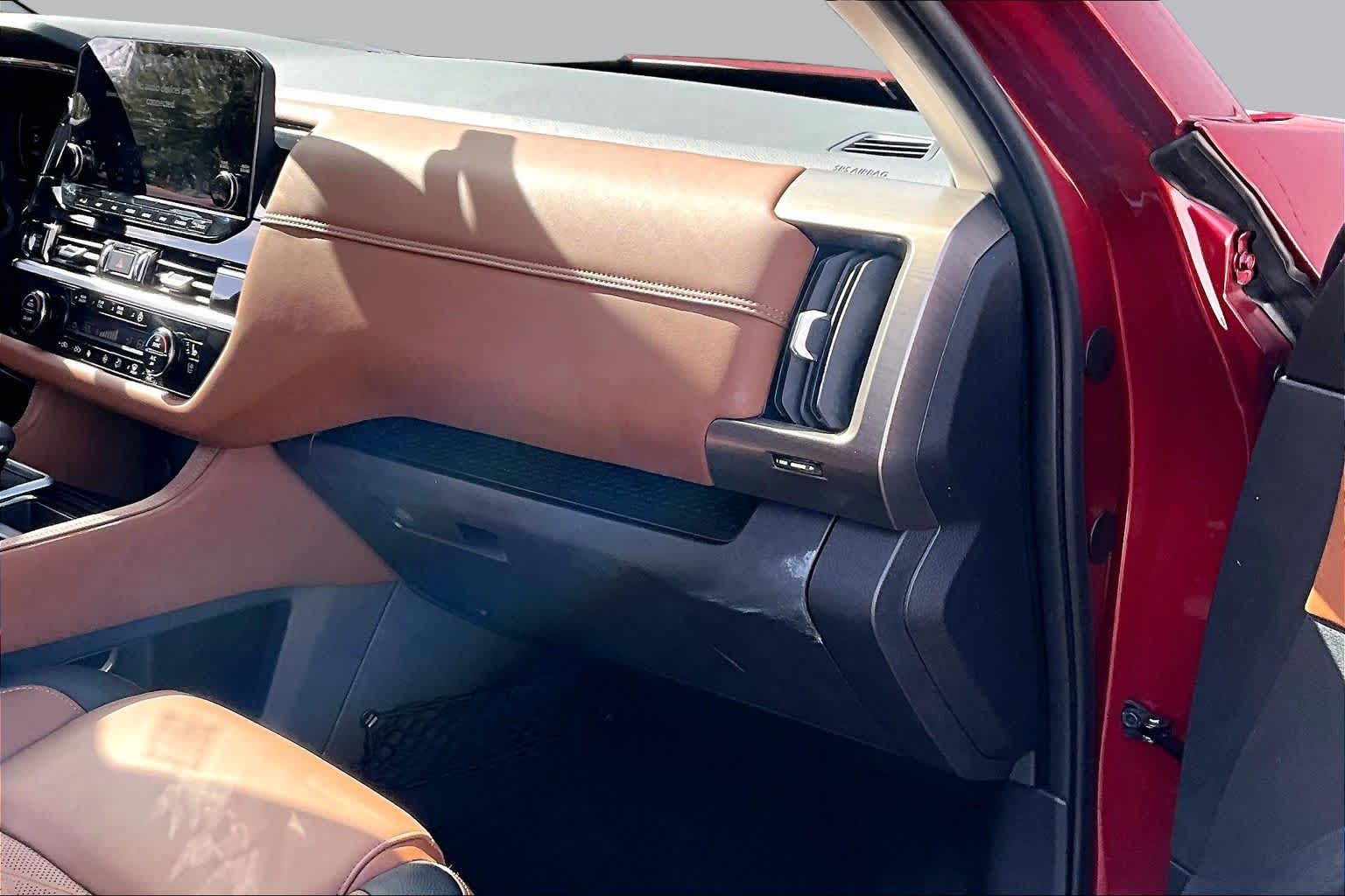 2025 Nissan Pathfinder Platinum Scarlet Ember Tintcoat at Sterling McCall Nissan