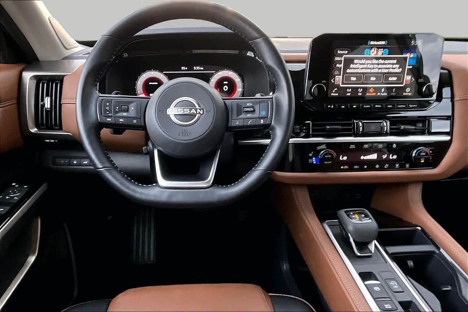 2025 Nissan Pathfinder Platinum Obsidian Green Pearl at Sterling McCall Nissan