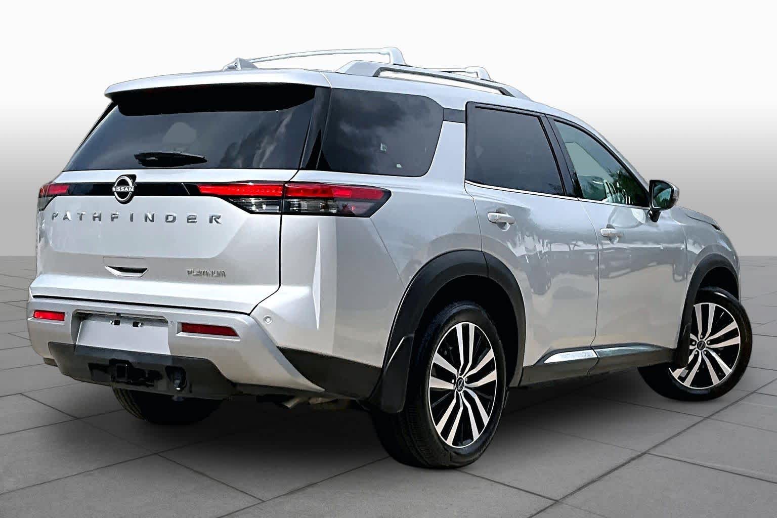 2025 Nissan Pathfinder Platinum Brilliant Silver Metallic at Sterling McCall Nissan