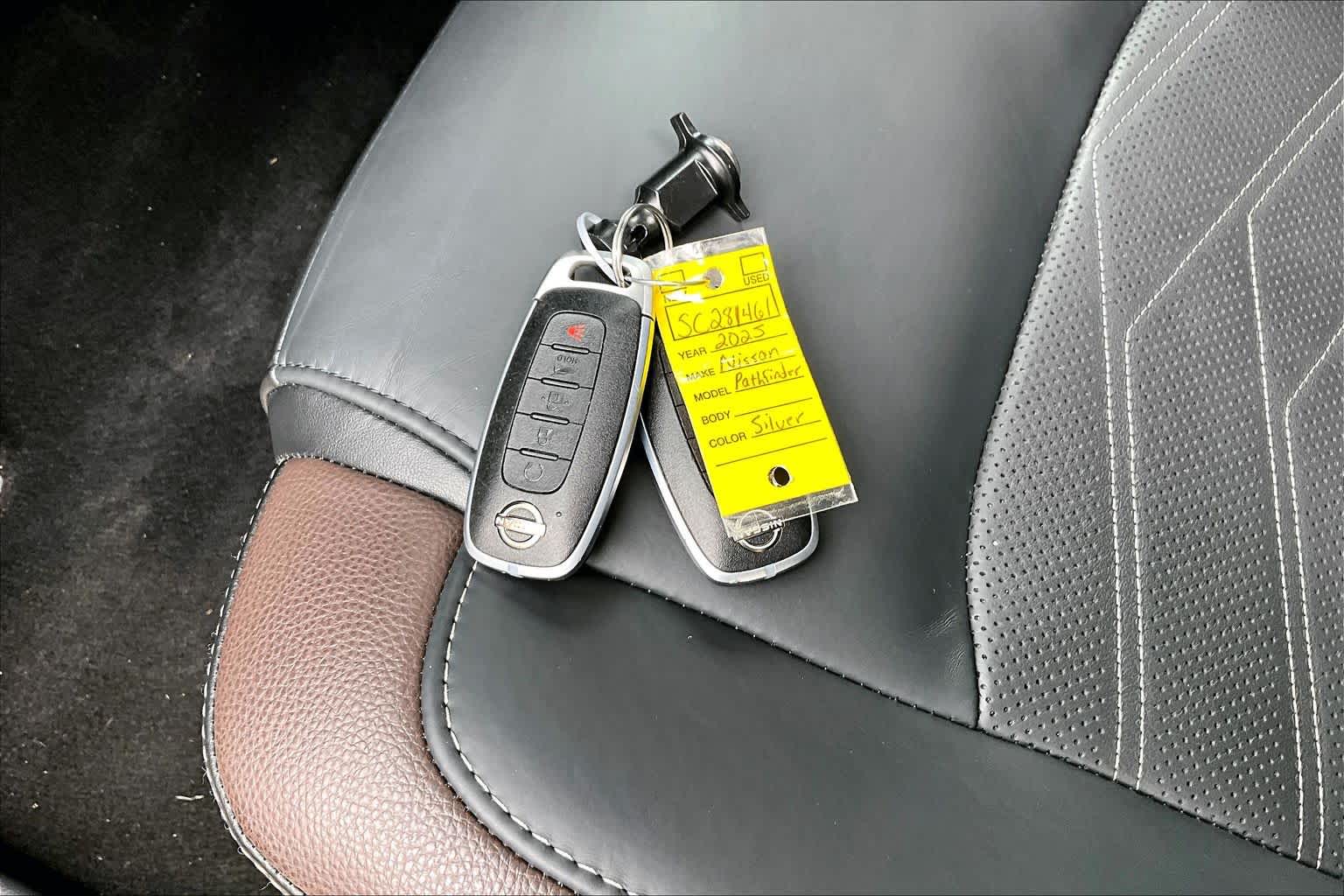 2025 Nissan Pathfinder Platinum Brilliant Silver Metallic at Sterling McCall Nissan