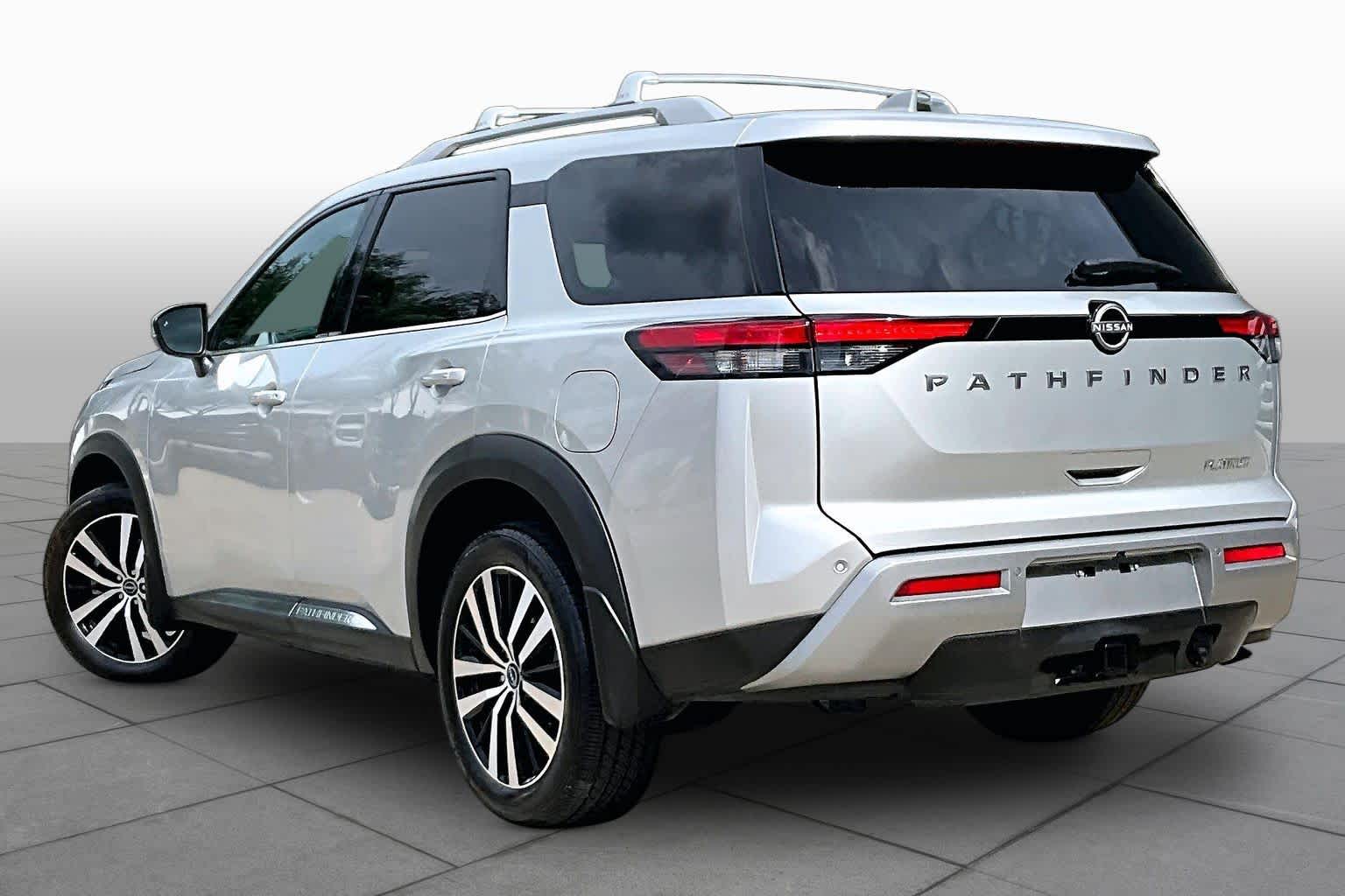 2025 Nissan Pathfinder Platinum Brilliant Silver Metallic at Sterling McCall Nissan