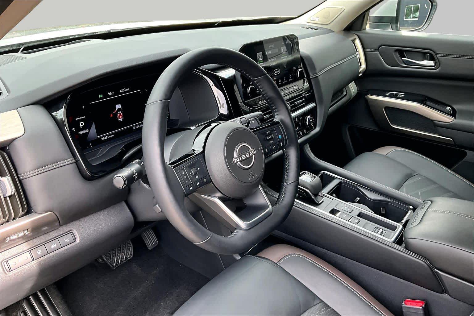 2025 Nissan Pathfinder Platinum Brilliant Silver Metallic at Sterling McCall Nissan