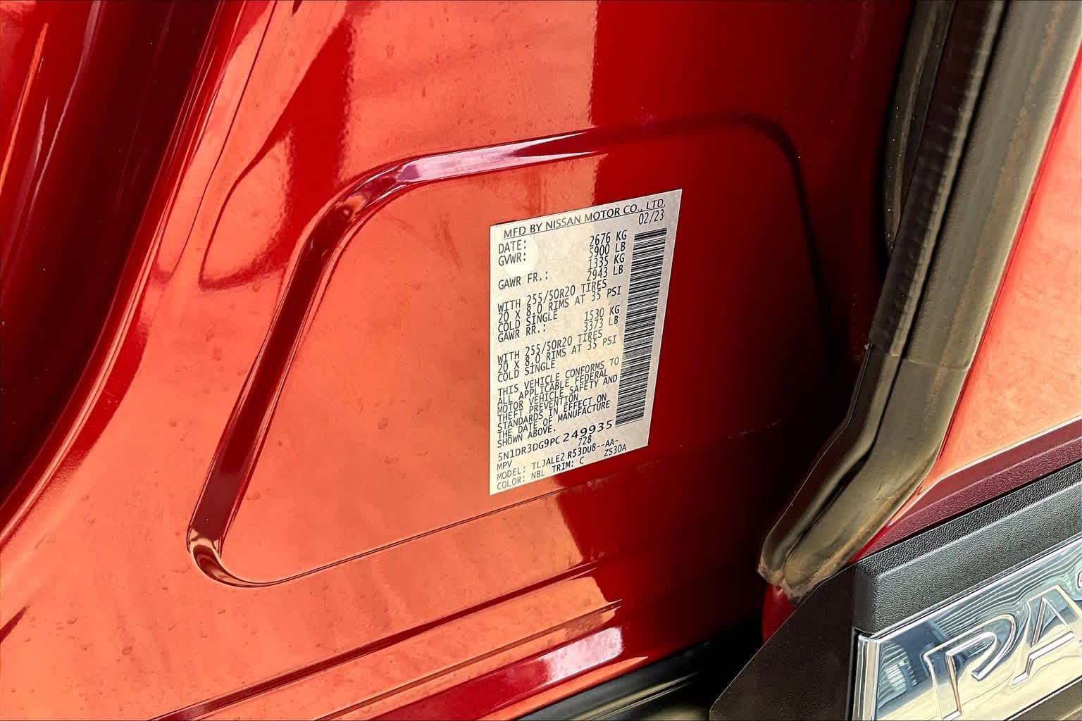 2023 Nissan Pathfinder Platinum Scarlet Ember Tintcoat at Lexus Southwest Houston