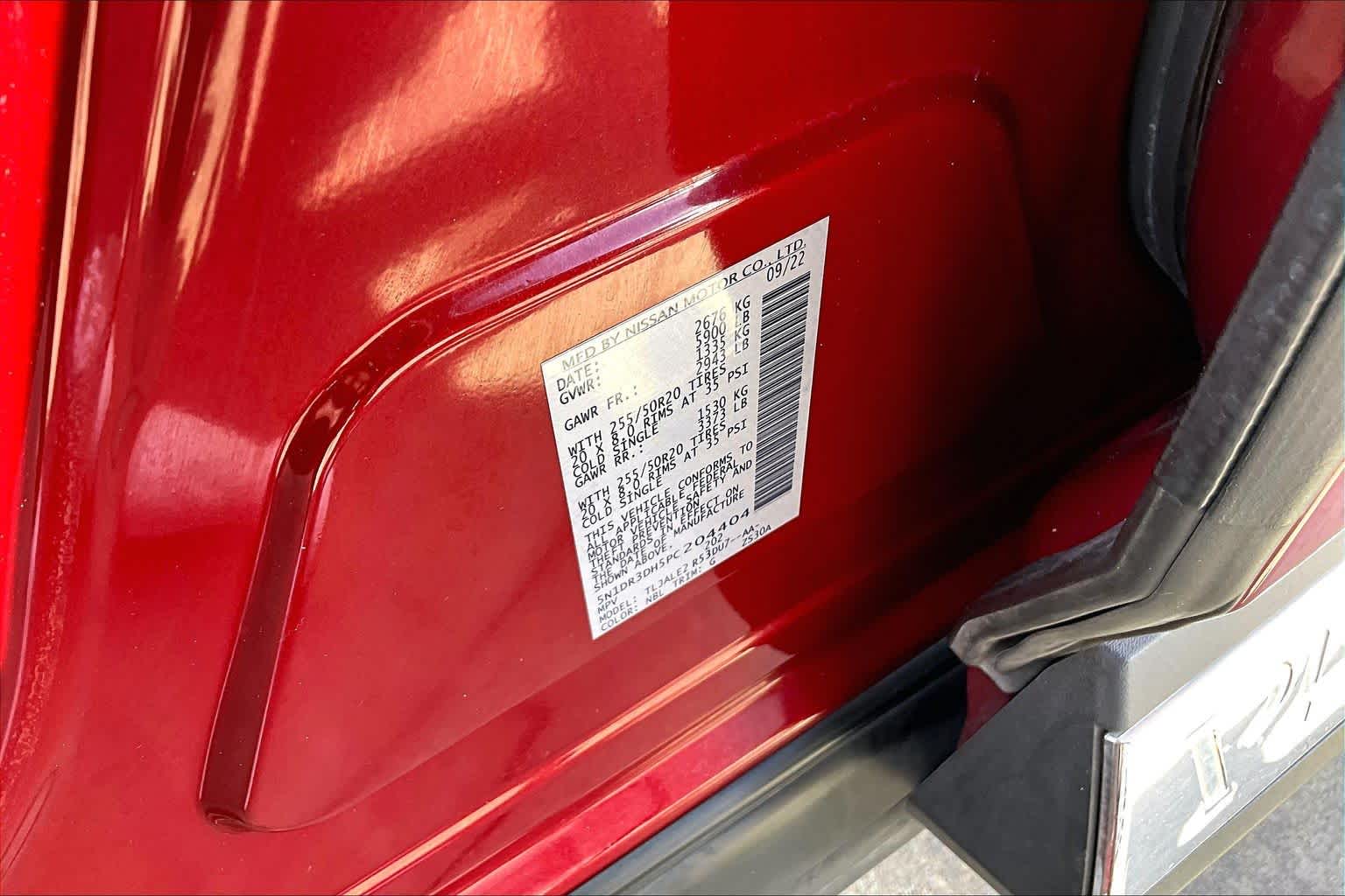 2023 Nissan Pathfinder Platinum Scarlet Ember Tintcoat at Beck & Masten Kia