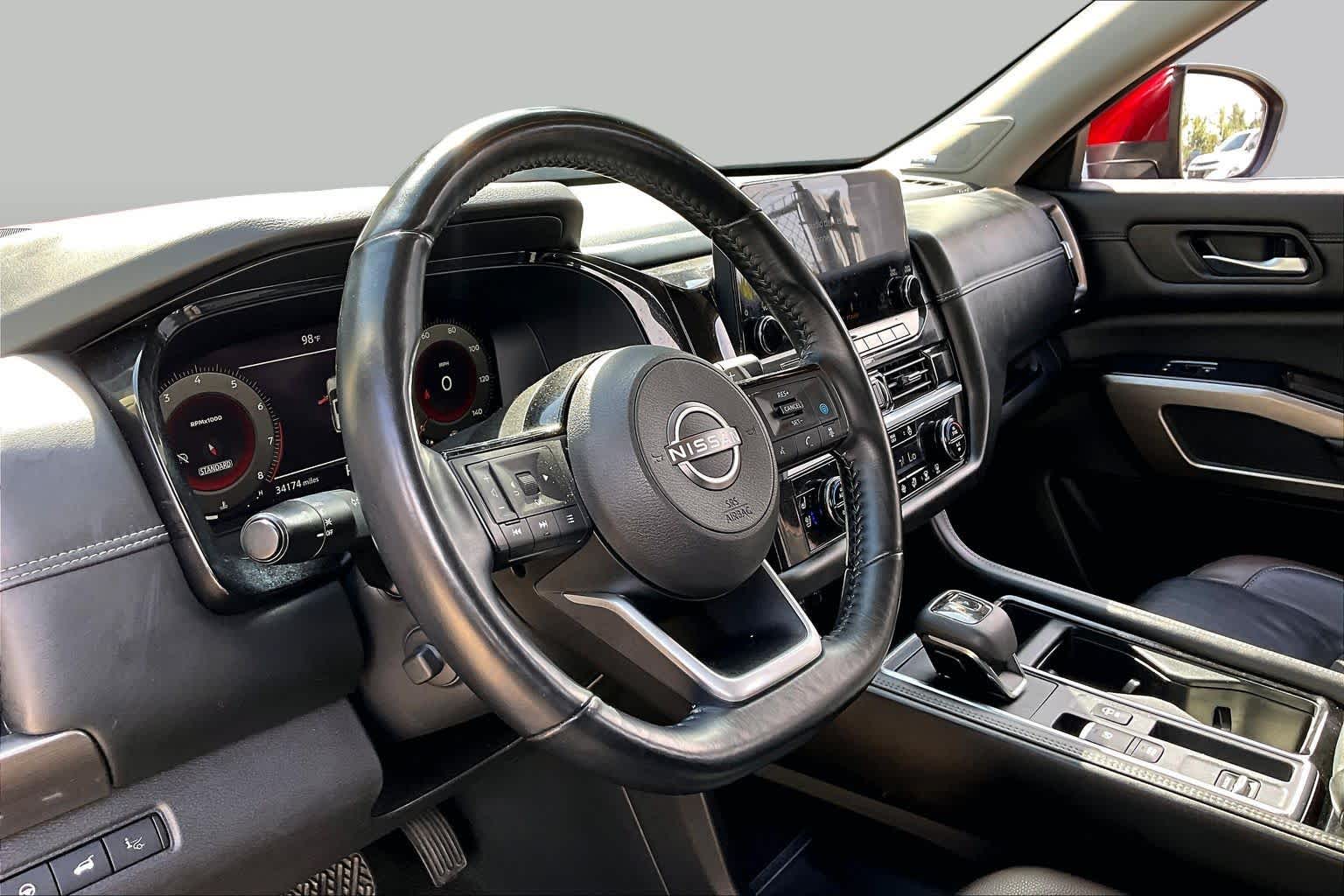 2023 Nissan Pathfinder Platinum Scarlet Ember Tintcoat at Beck & Masten Kia