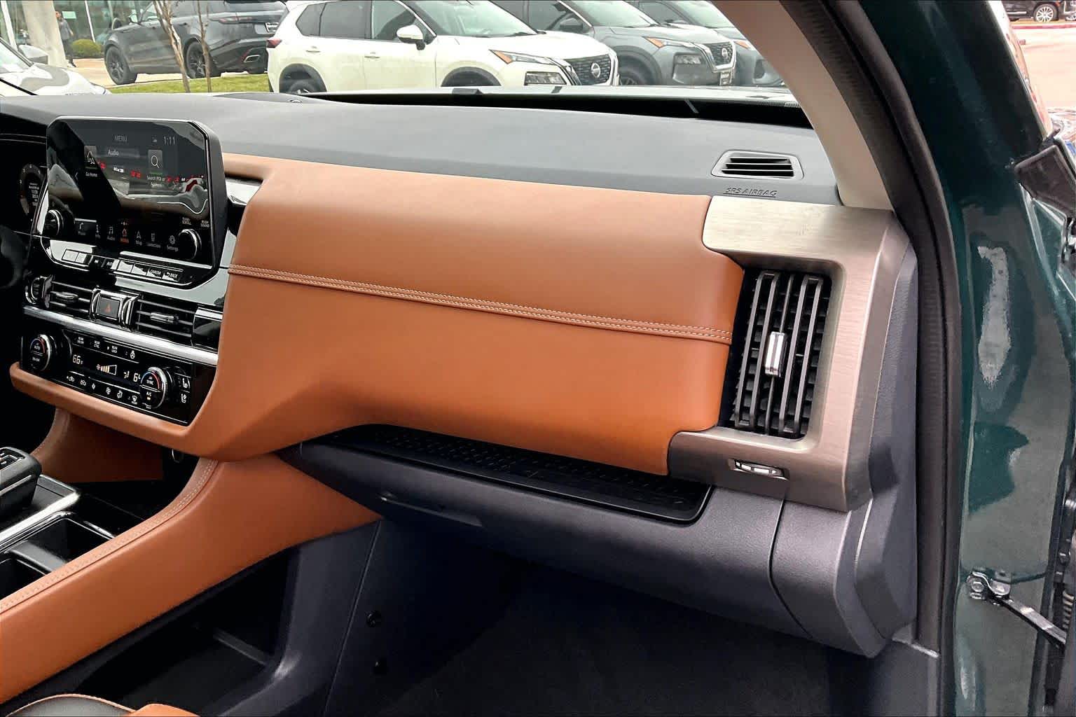 2023 Nissan Pathfinder Platinum Obsidian Green Pearl at Sterling McCall Nissan