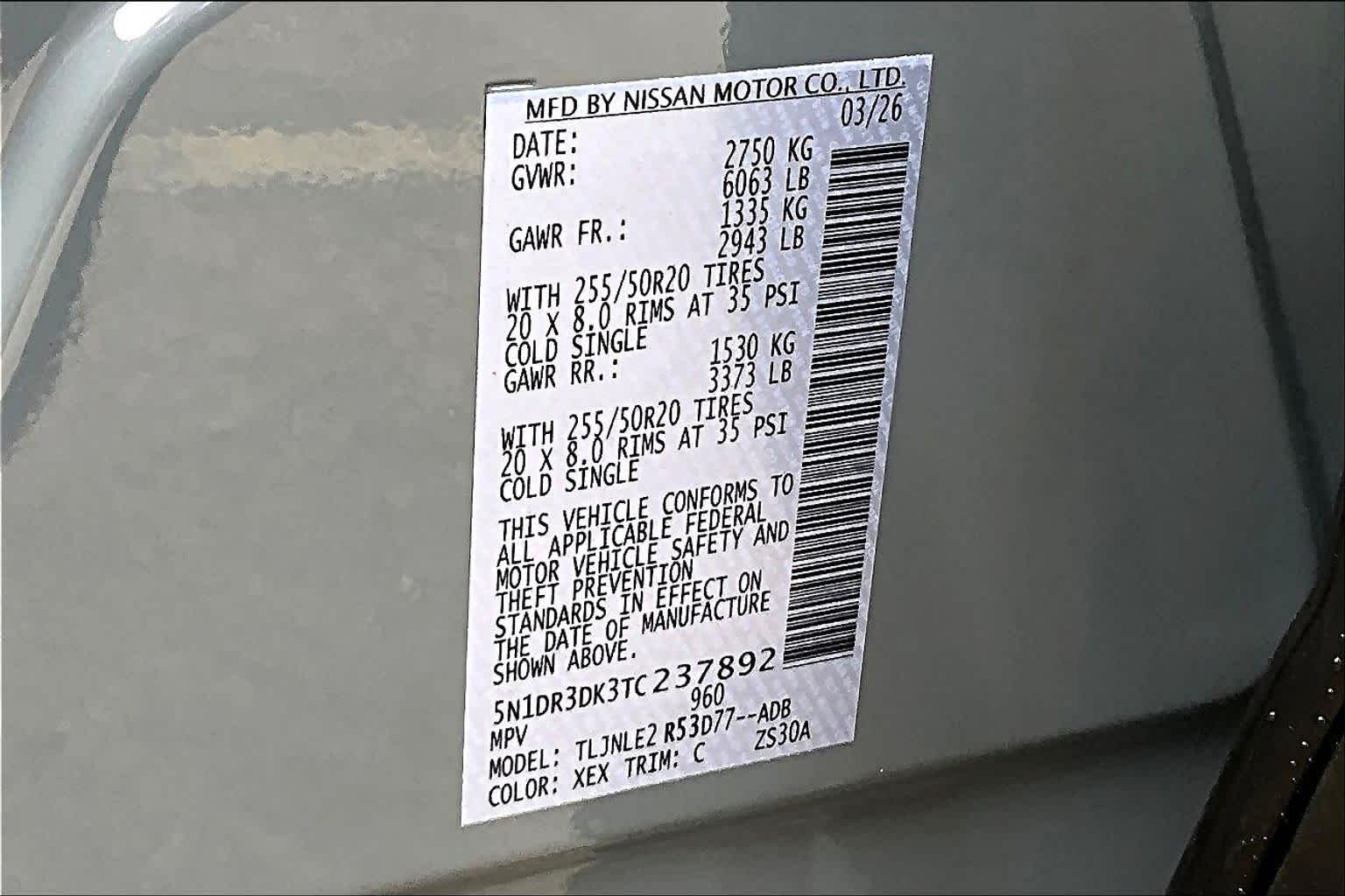 2026 Nissan Pathfinder Platinum Boulder Gray Pearl/Super Black at Sterling McCall Nissan