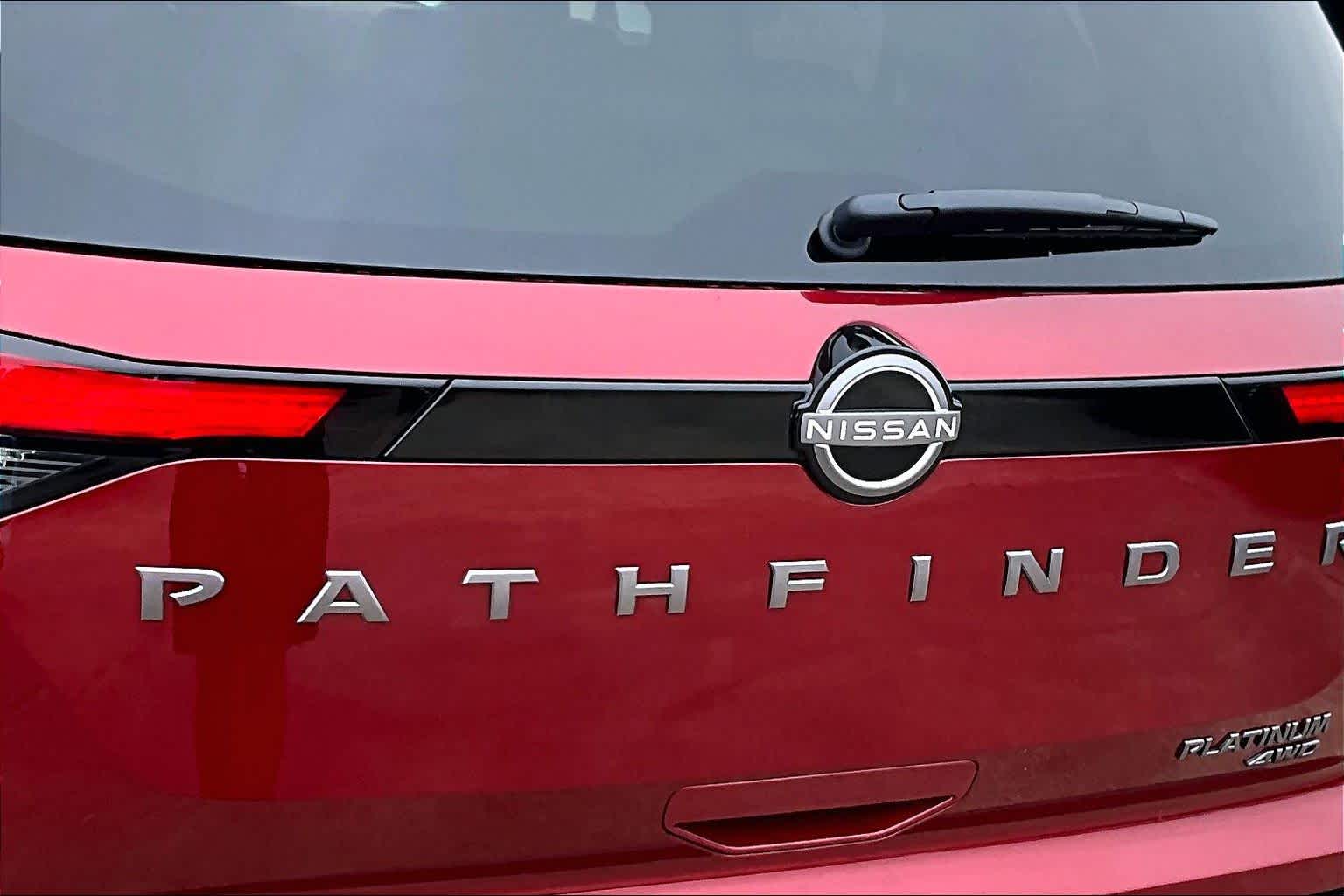 2026 Nissan Pathfinder Platinum Scarlet Ember Tintcoat/Super Black at Sterling McCall Nissan