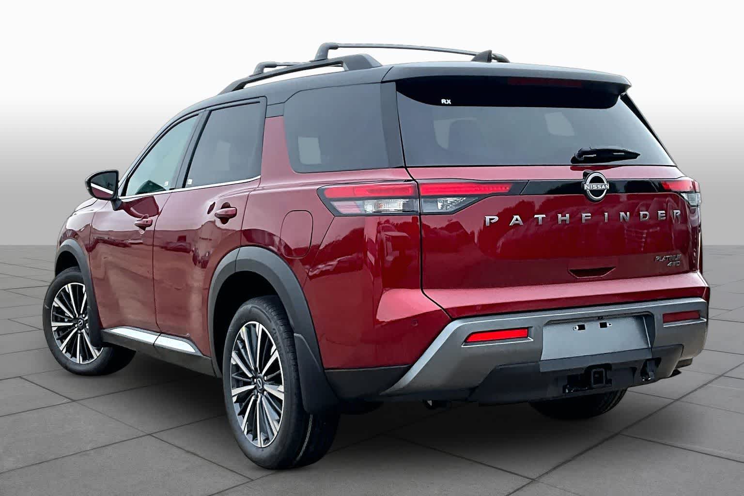 2026 Nissan Pathfinder Platinum Scarlet Ember Tintcoat/Super Black at Sterling McCall Nissan