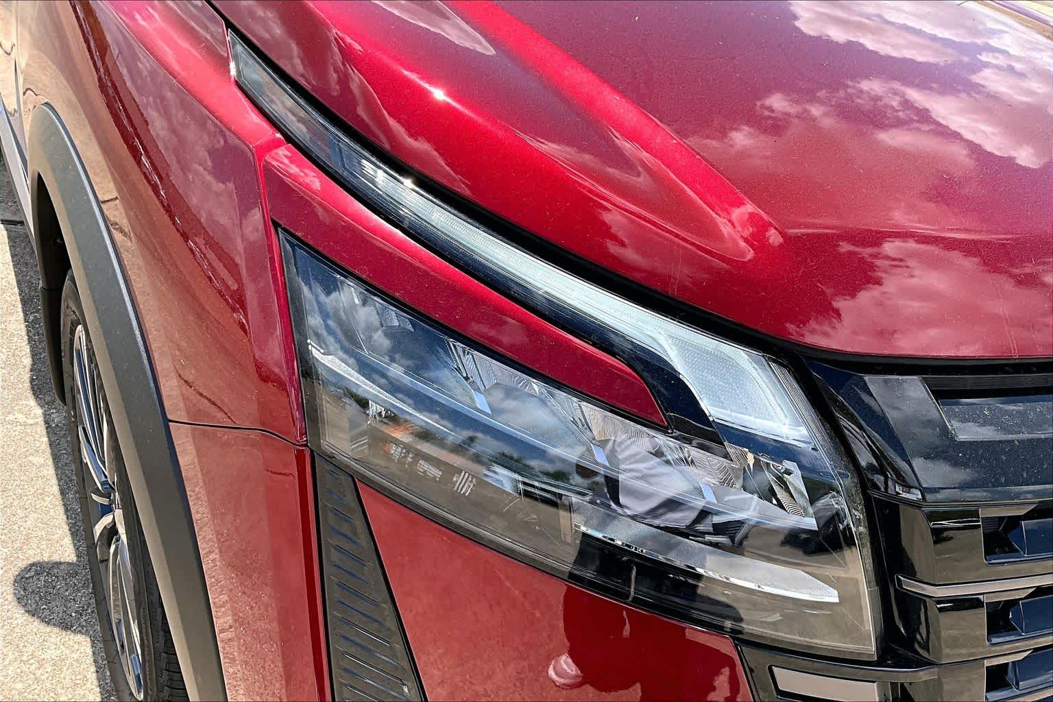 2026 Nissan Pathfinder Platinum Scarlet Ember Tintcoat at Sterling McCall Nissan