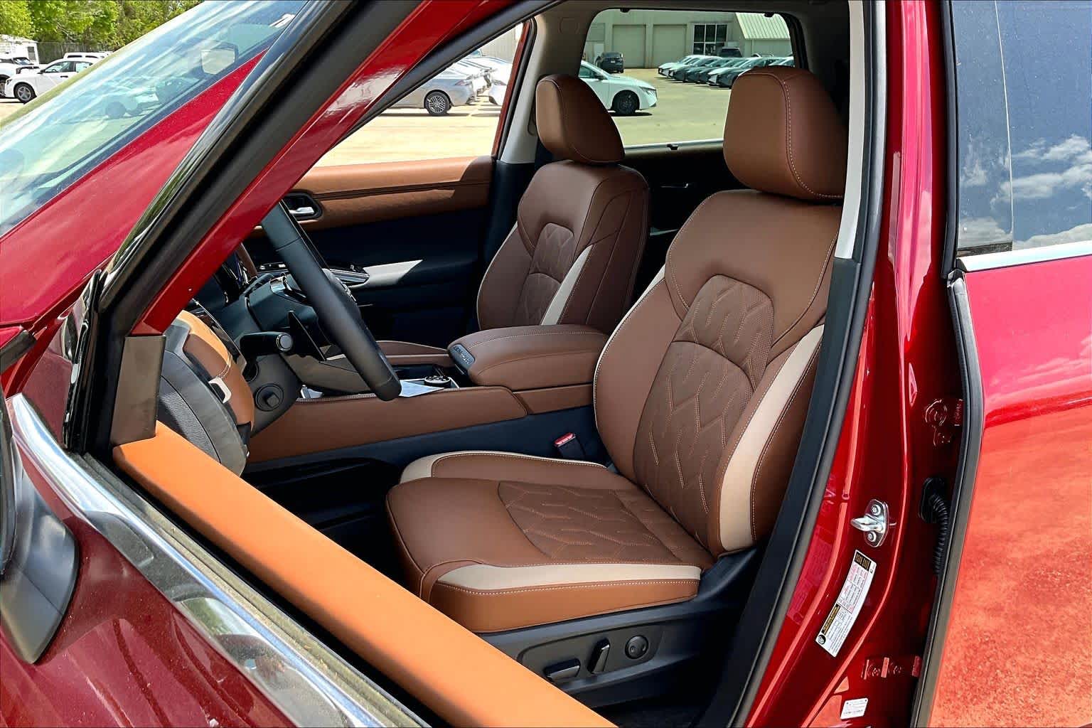 2026 Nissan Pathfinder Platinum Scarlet Ember Tintcoat at Sterling McCall Nissan