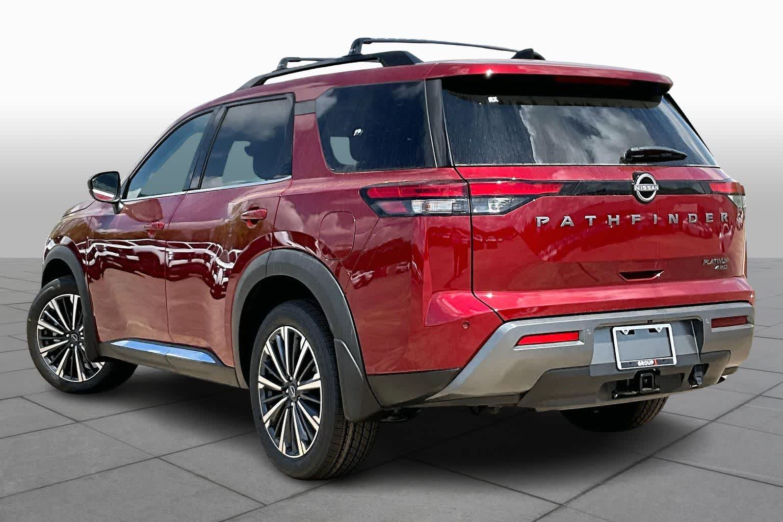 2026 Nissan Pathfinder Platinum Scarlet Ember Tintcoat at Sterling McCall Nissan