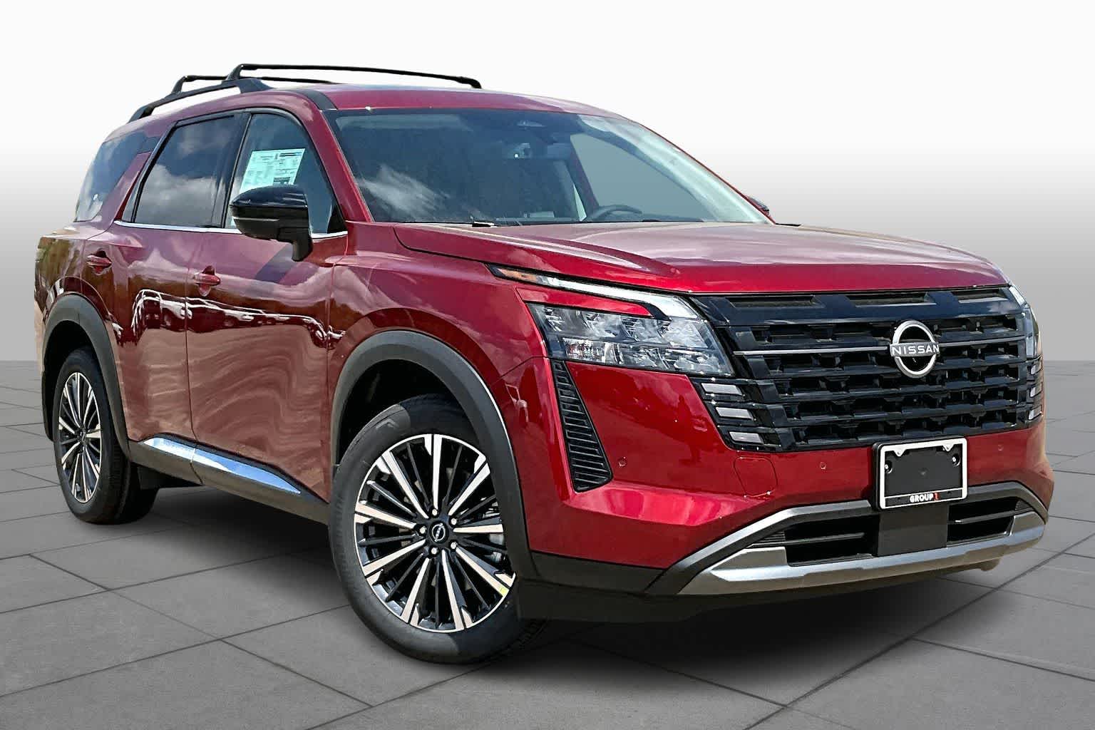 2026 Nissan Pathfinder Platinum Scarlet Ember Tintcoat at Sterling McCall Nissan
