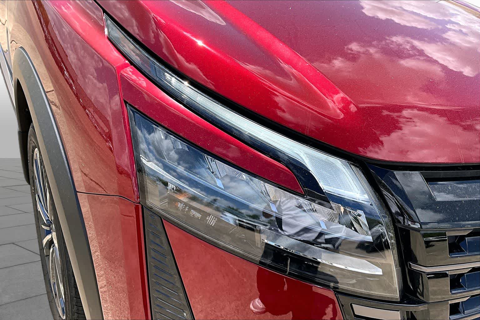 2026 Nissan Pathfinder Platinum Scarlet Ember Tintcoat at Sterling McCall Nissan