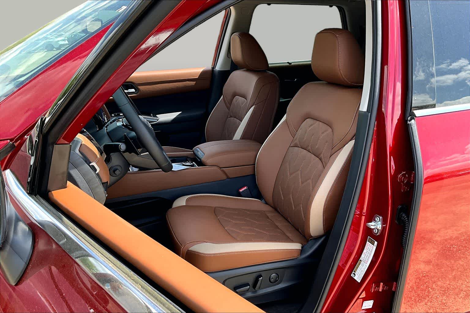 2026 Nissan Pathfinder Platinum Scarlet Ember Tintcoat at Sterling McCall Nissan