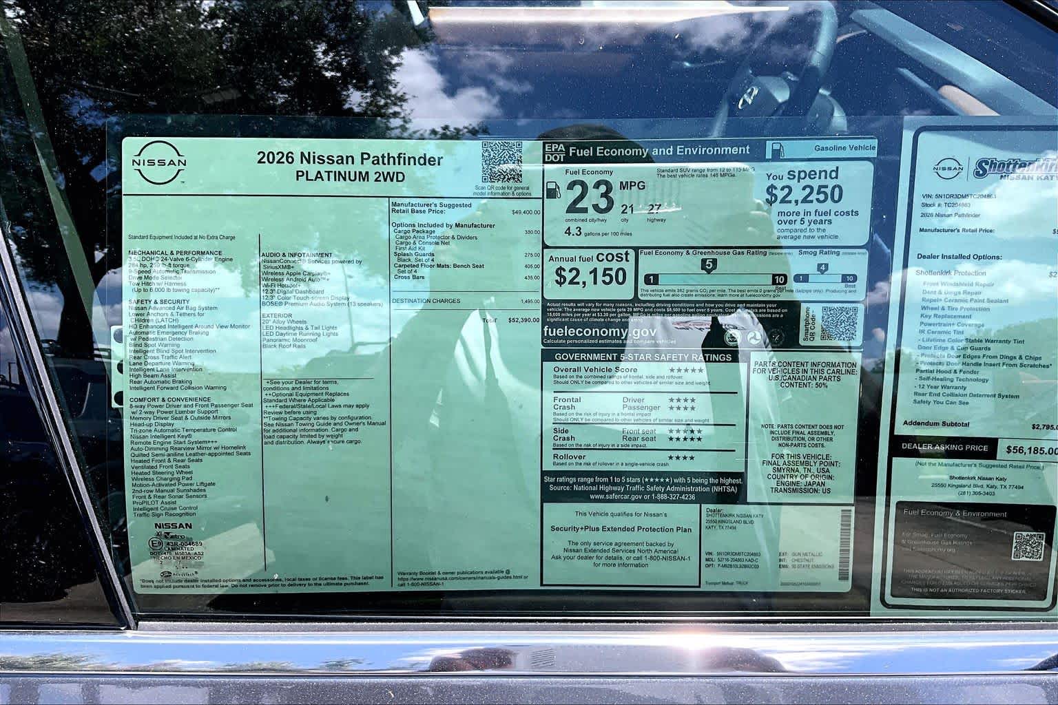 2026 Nissan Pathfinder Platinum Gun Metallic at Sterling McCall Nissan