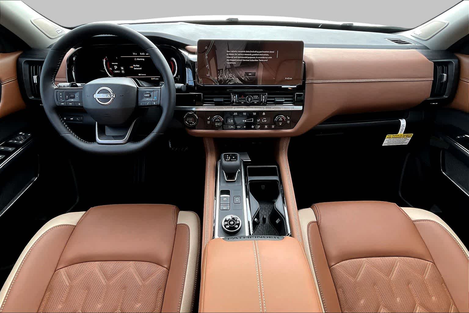 2026 Nissan Pathfinder Platinum Everest White Pearl Tricoat at Sterling McCall Nissan