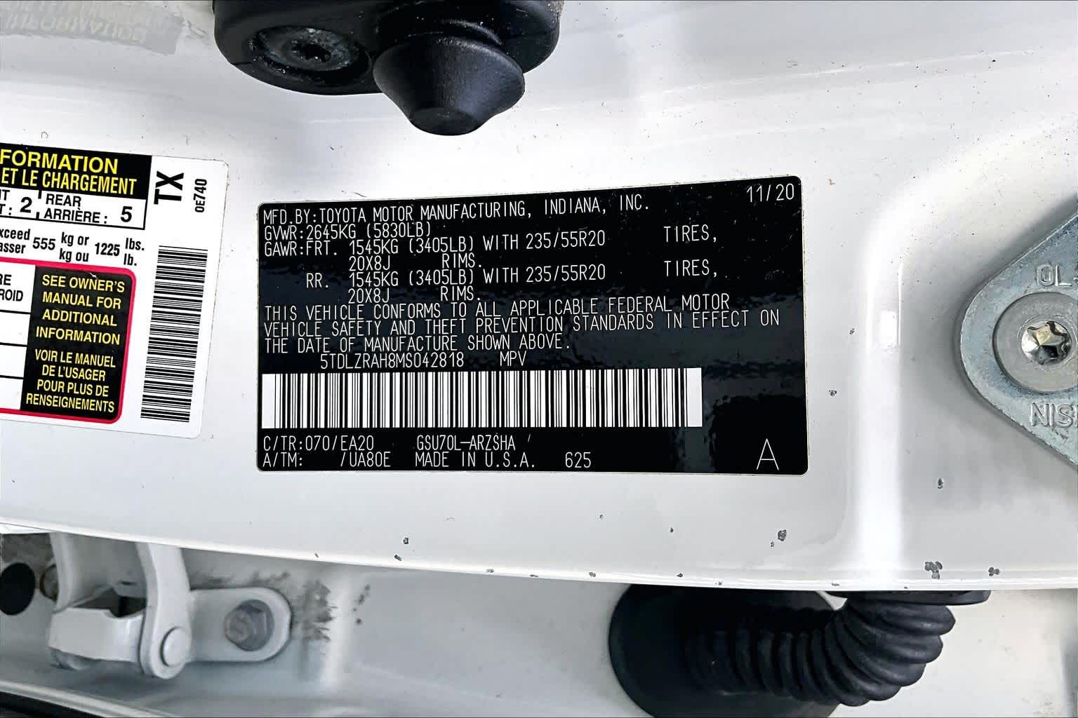 2021 Toyota Highlander XSE Blizzard Pearl at AutoNation USA Katy