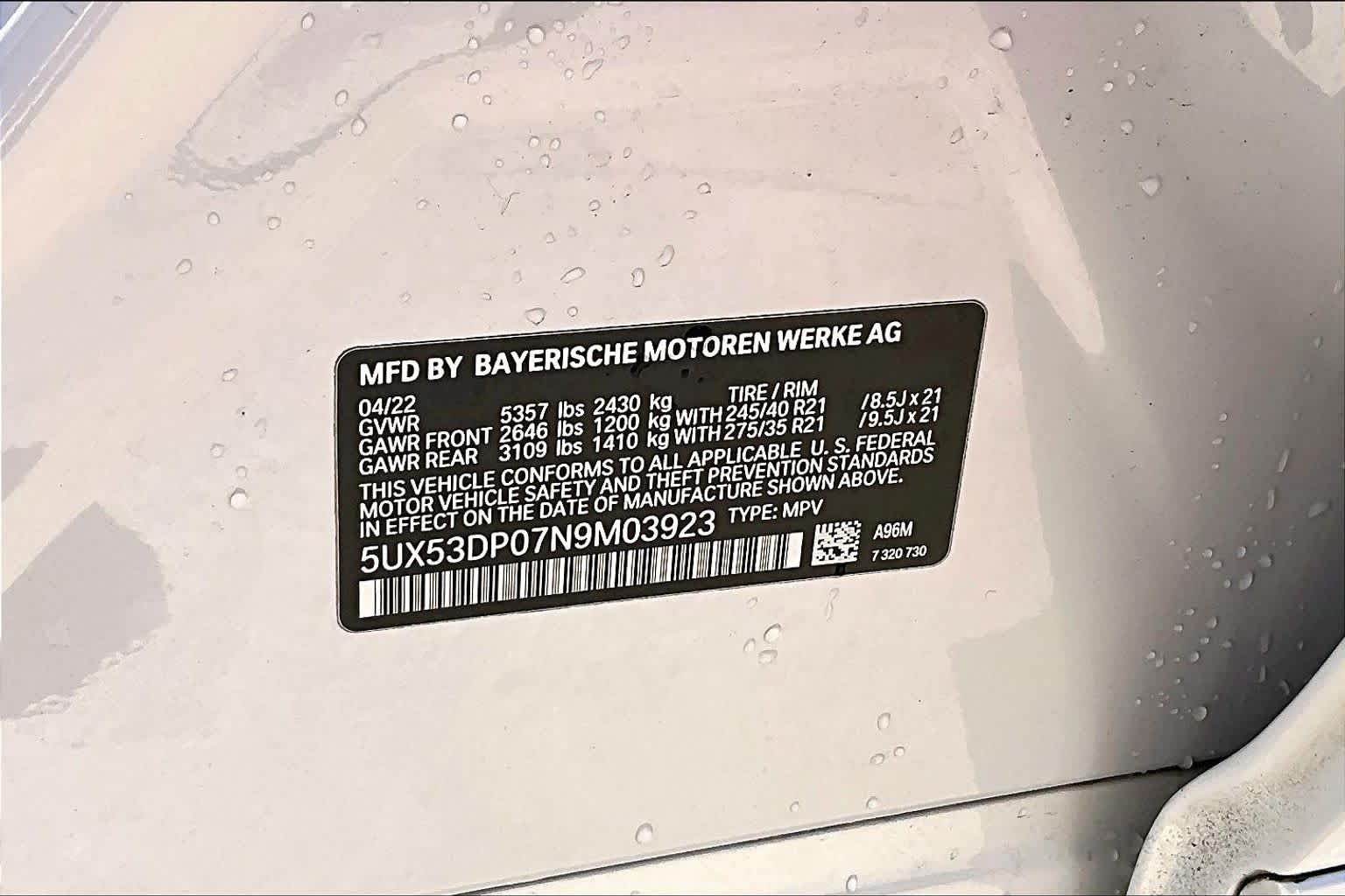 2022 BMW X3 xDrive30i Mineral White Metallic at Sterling McCall Nissan