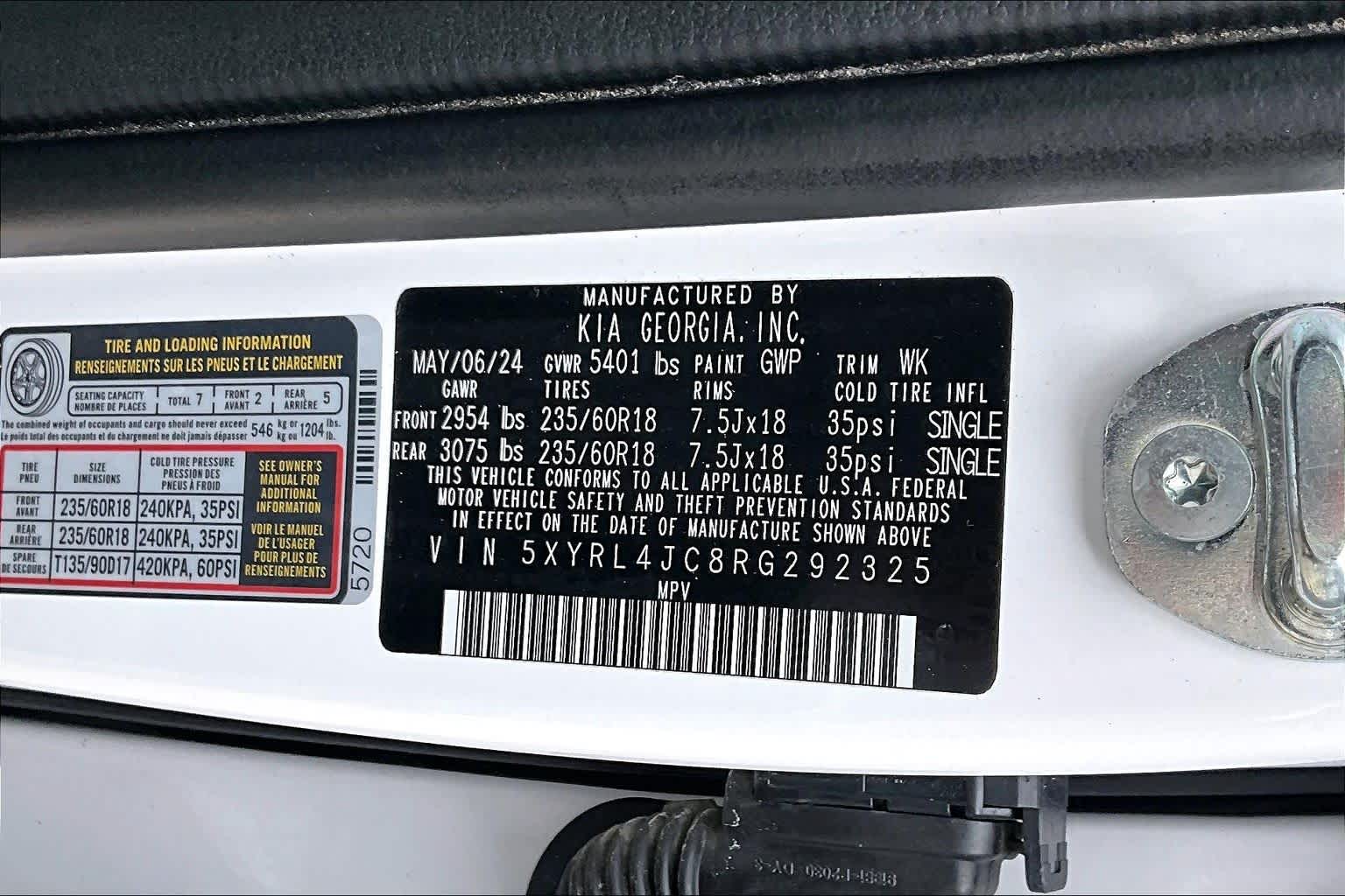 2024 Kia Sorento S Glacial White Pearl at Westside Kia