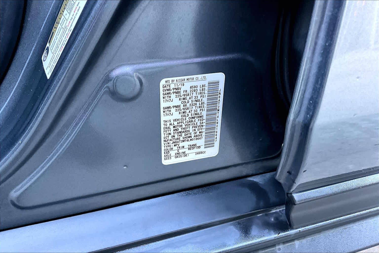 2020 Nissan Rogue SV Gun Metallic at Sterling McCall Nissan