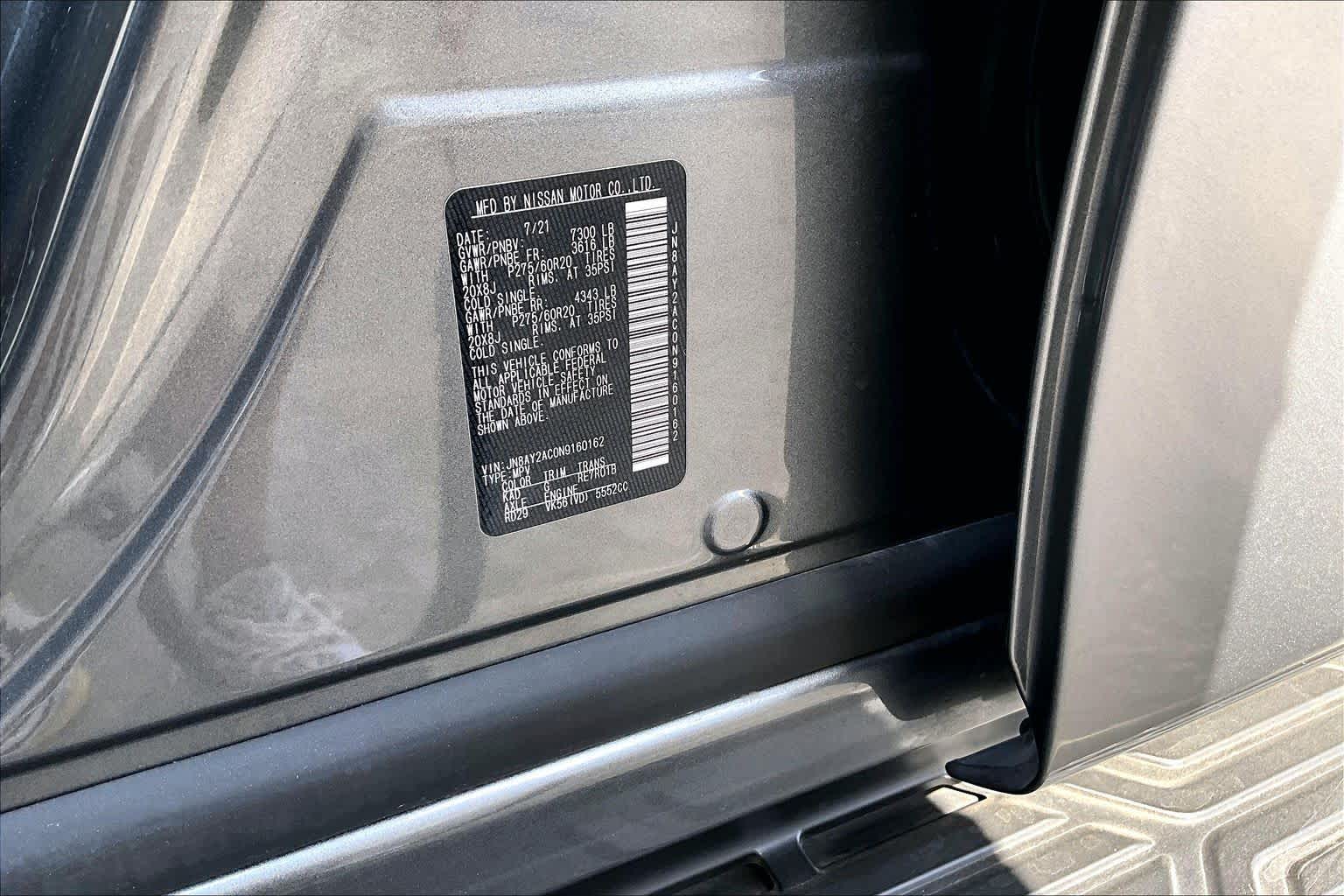 2022 Nissan Armada SV Gun Metallic at Sterling McCall Nissan