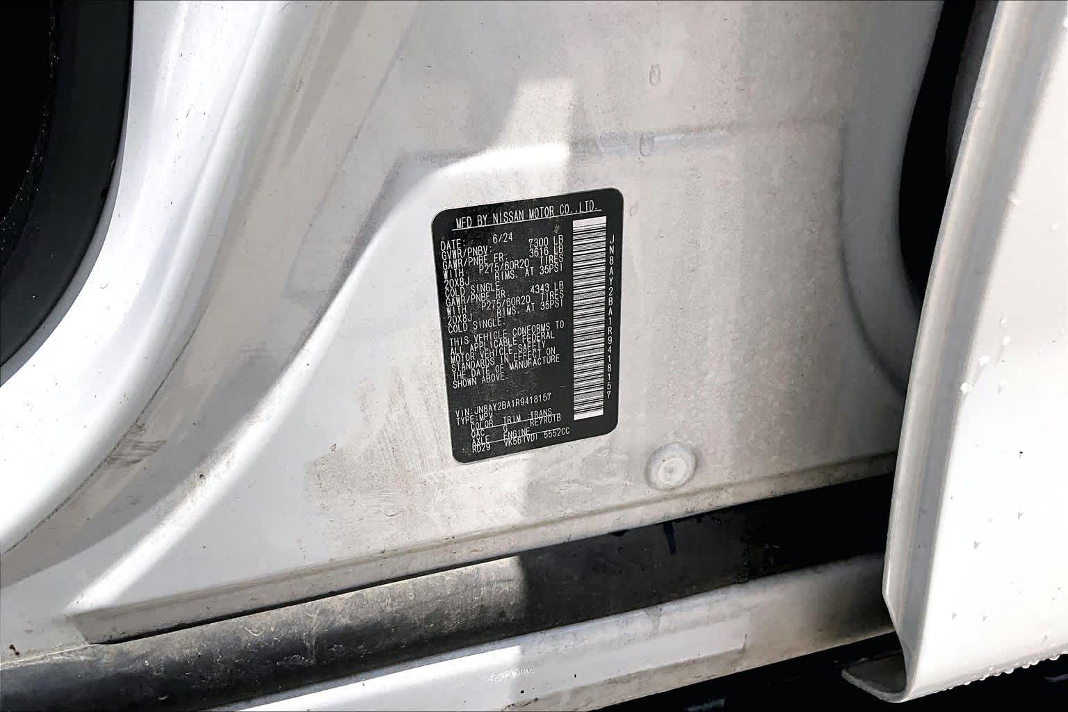 2024 Nissan Armada SL Aspen White Tricoat at Mercedes-Benz of Houston North