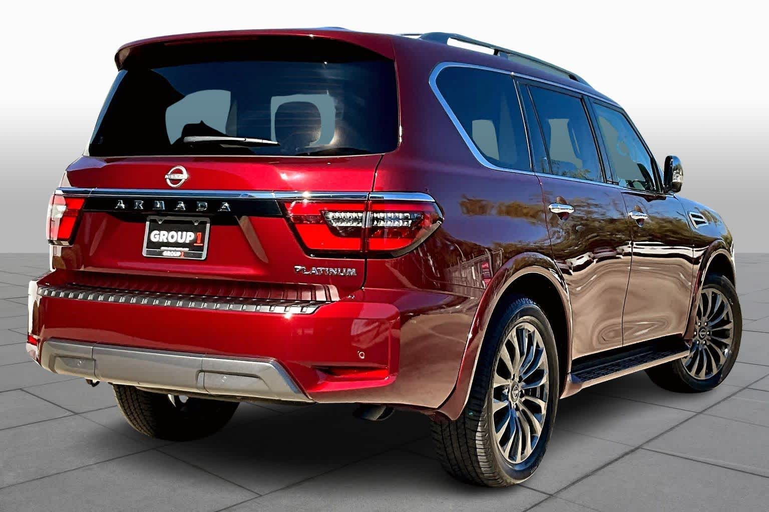 2024 Nissan Armada Platinum Coulis Red Pearl at AutoNation Toyota Gulf Fwy