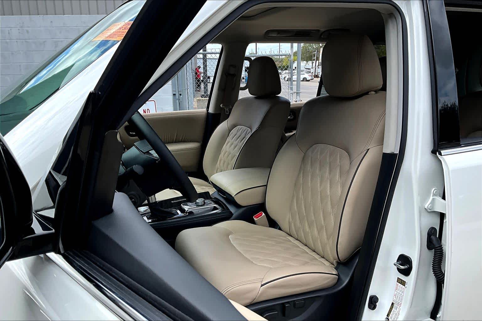 2024 Nissan Armada Platinum Aspen White Tricoat at AutoNation Toyota Gulf Fwy