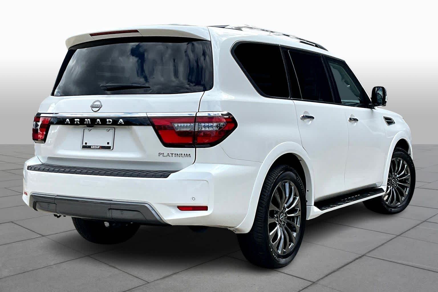 2024 Nissan Armada Platinum Aspen White Tricoat at AutoNation Toyota Gulf Fwy