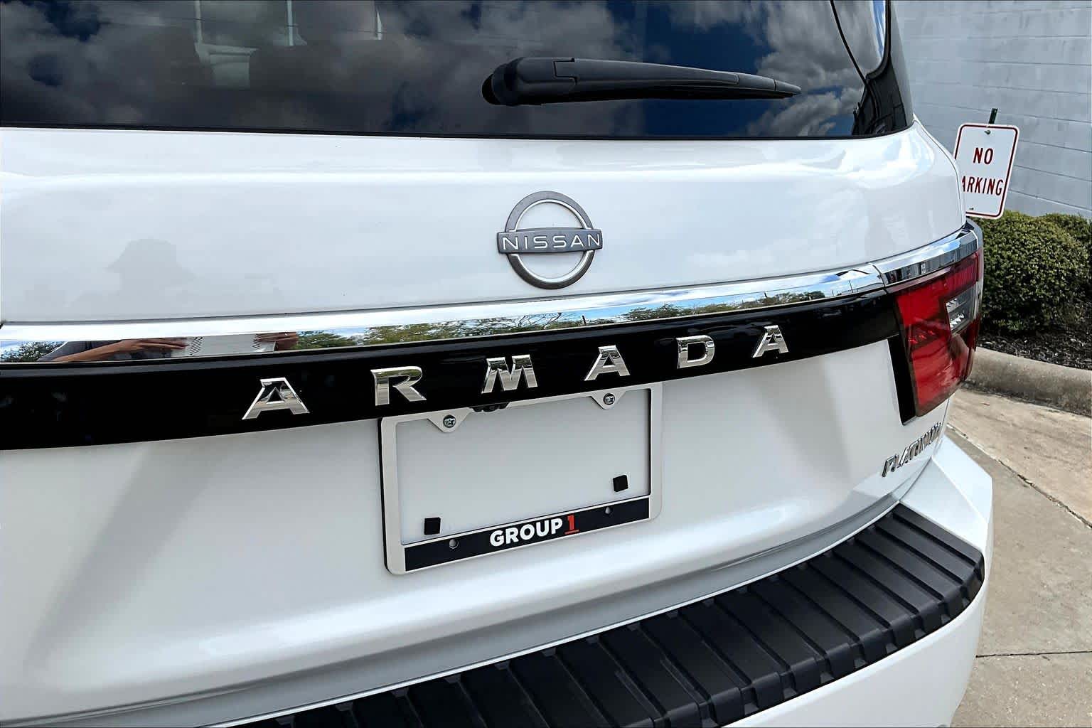 2024 Nissan Armada Platinum Aspen White Tricoat at AutoNation Toyota Gulf Fwy