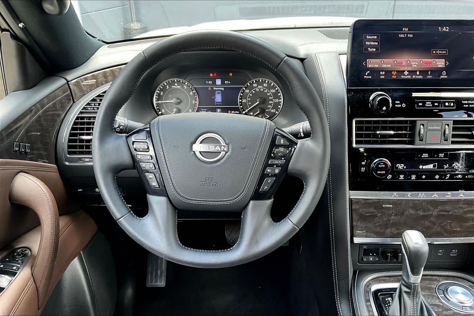 2024 Nissan Armada Platinum Aspen White Tricoat at AutoNation Toyota Gulf Fwy