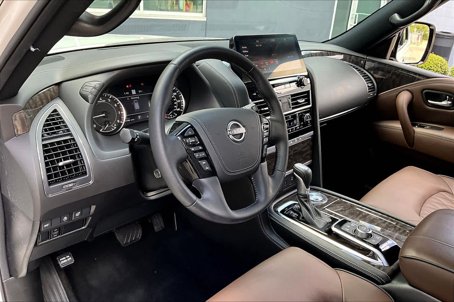 2024 Nissan Armada Platinum Aspen White Tricoat at AutoNation Toyota Gulf Fwy