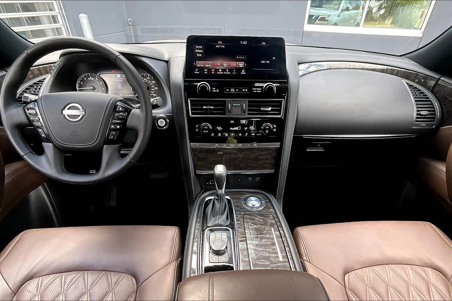 2024 Nissan Armada Platinum Aspen White Tricoat at AutoNation Toyota Gulf Fwy