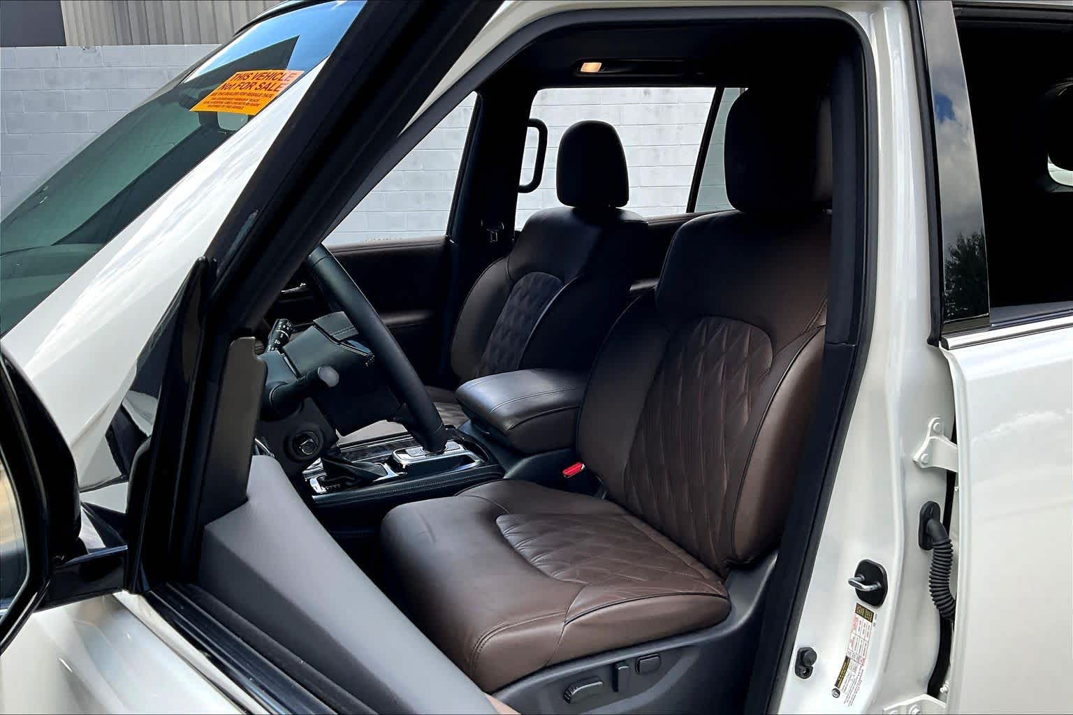 2024 Nissan Armada Platinum Aspen White Tricoat at AutoNation Toyota Gulf Fwy