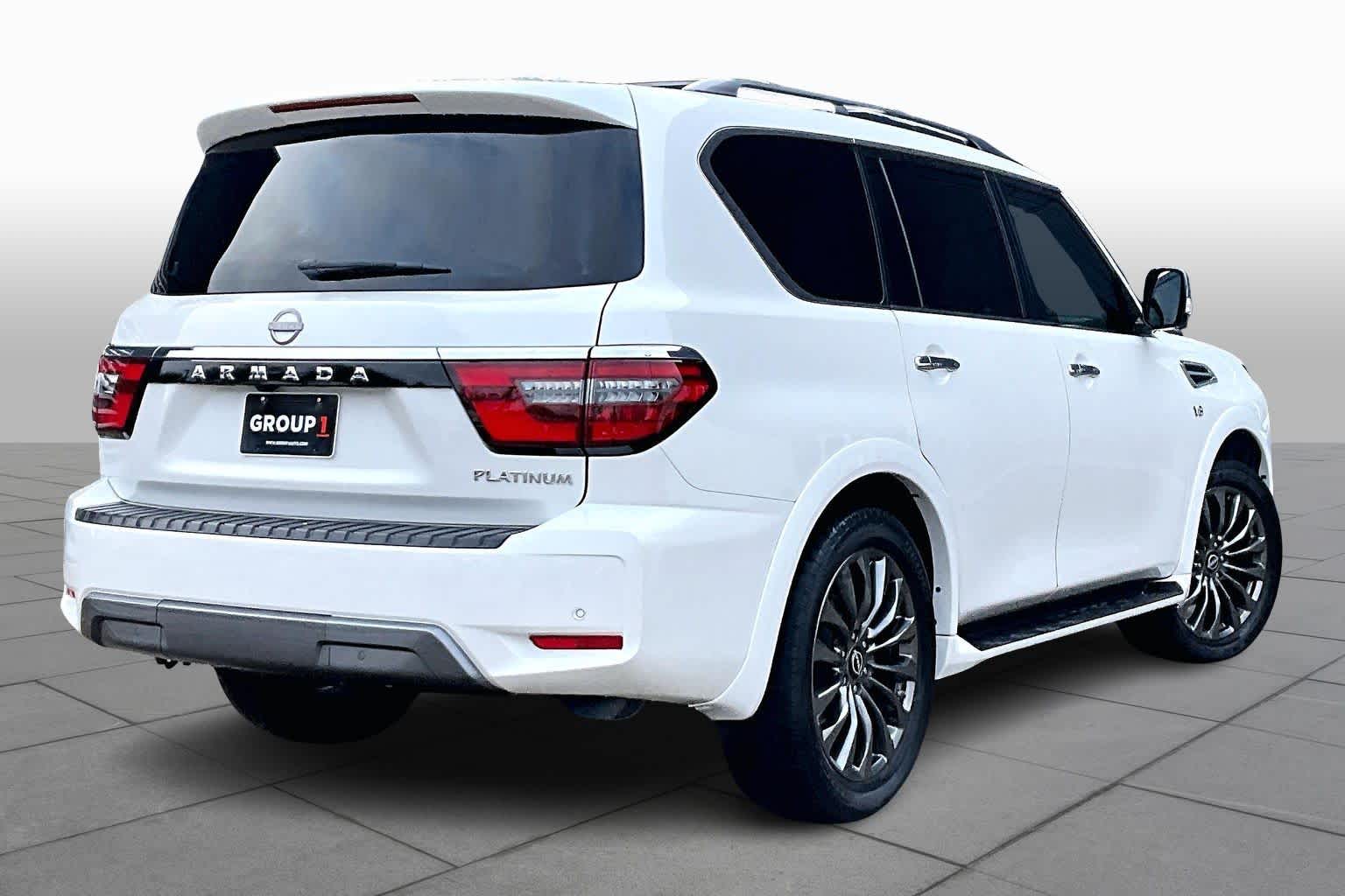 2022 Nissan Armada Platinum Aspen White TriCoat Pearl at AutoNation Toyota Gulf Fwy