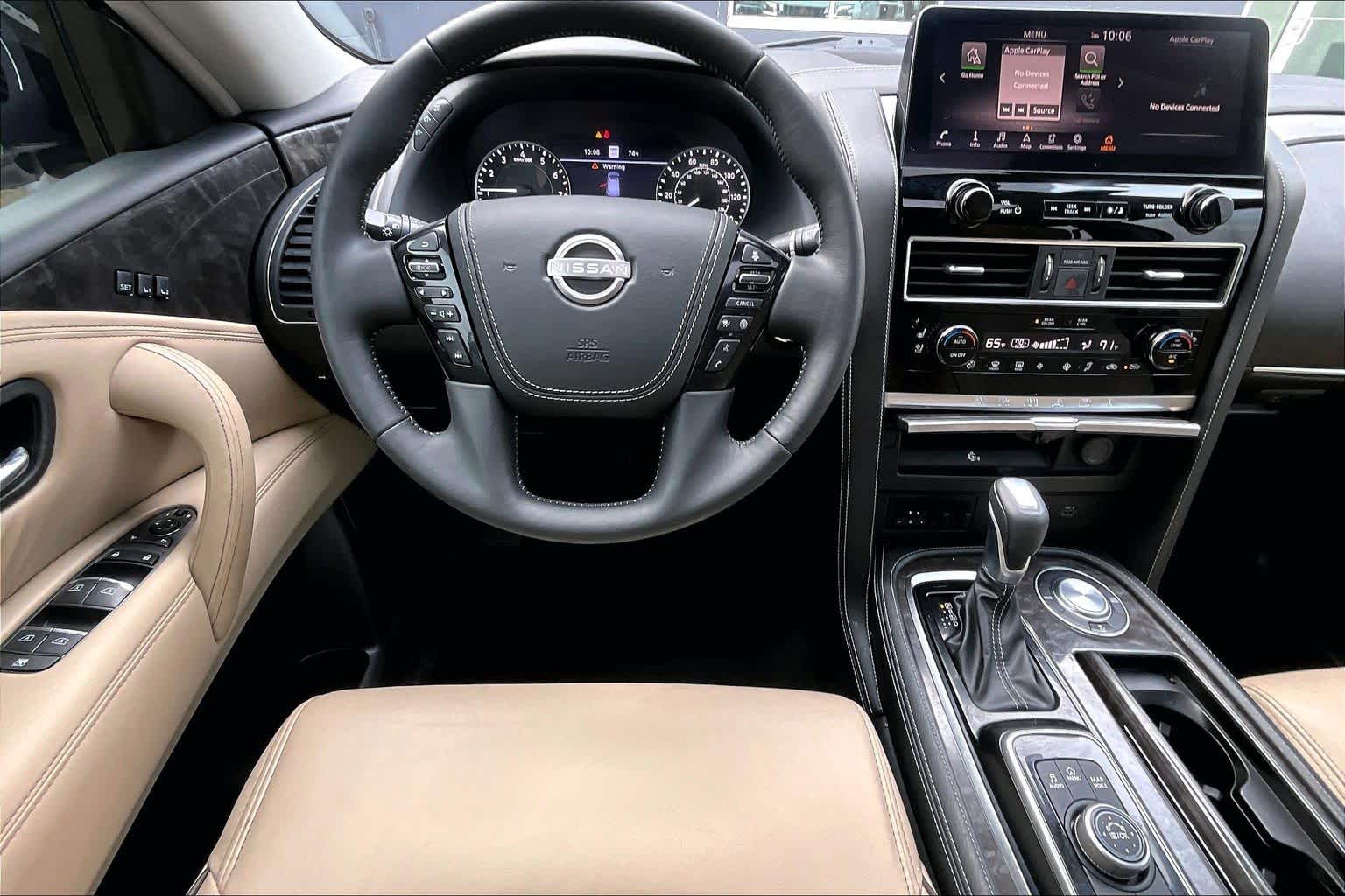 2022 Nissan Armada Platinum Aspen White TriCoat Pearl at AutoNation Toyota Gulf Fwy