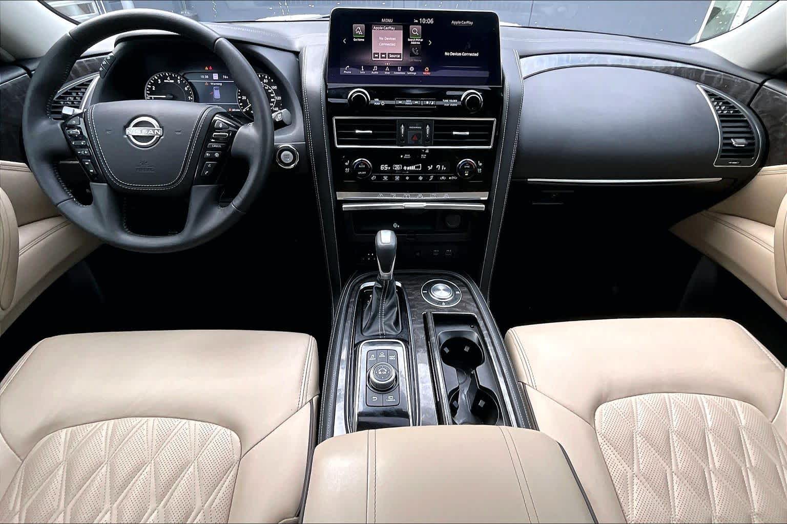 2022 Nissan Armada Platinum Aspen White TriCoat Pearl at AutoNation Toyota Gulf Fwy