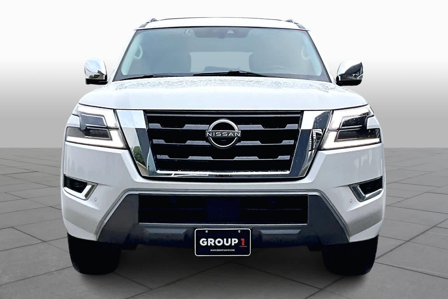 2022 Nissan Armada Platinum Aspen White TriCoat Pearl at AutoNation Toyota Gulf Fwy