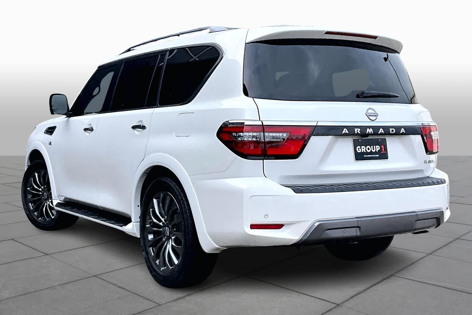 2022 Nissan Armada Platinum Aspen White TriCoat Pearl at AutoNation Toyota Gulf Fwy