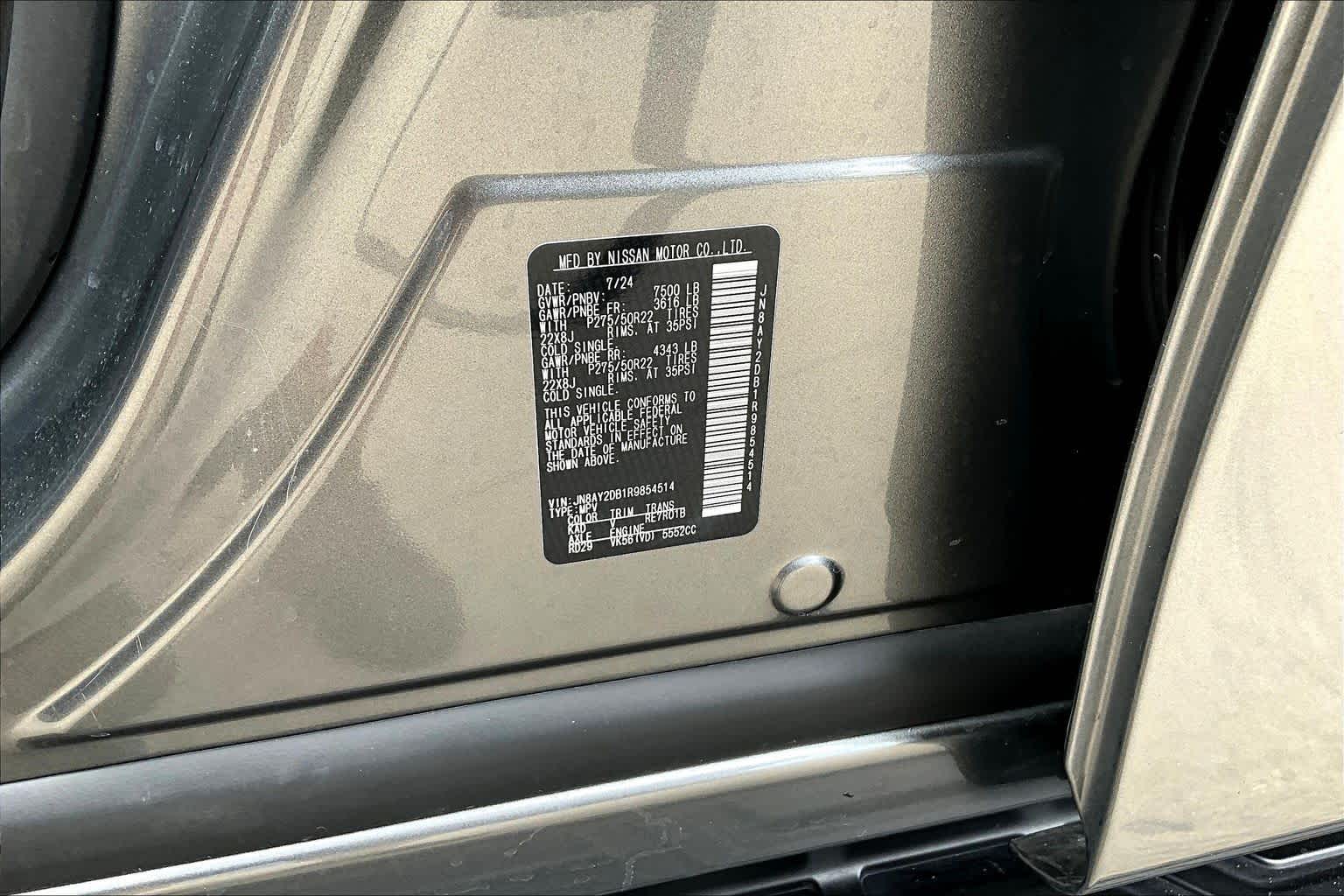 2024 Nissan Armada Platinum Gun Metallic at AutoNation Toyota Gulf Fwy