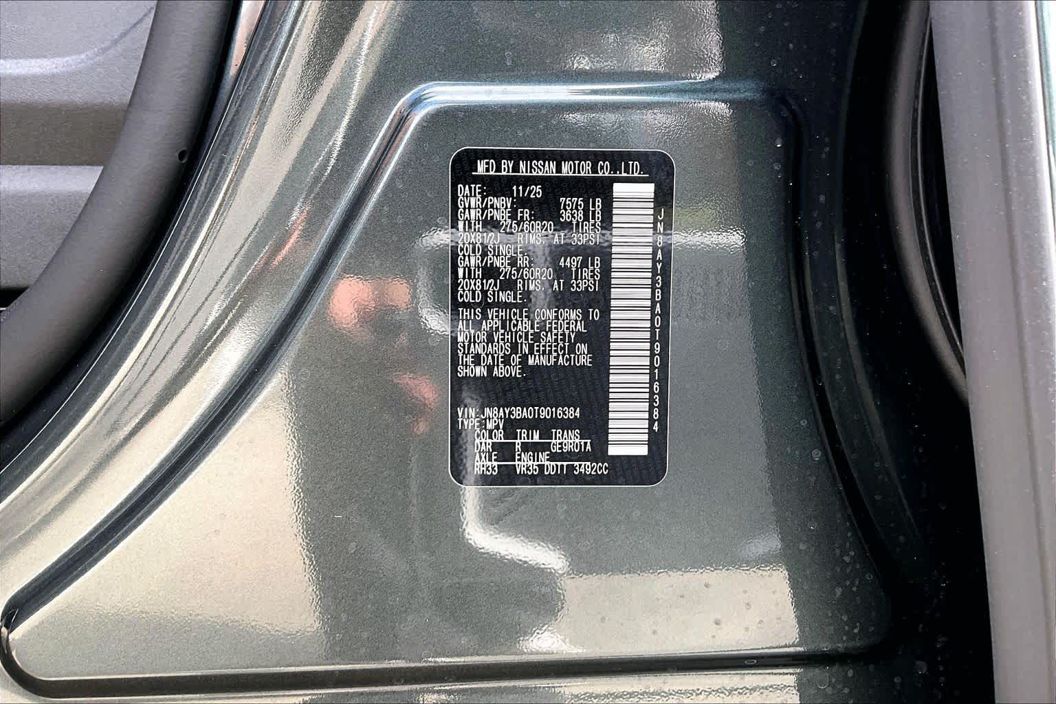 2026 Nissan Armada SL Alpine Metallic at Sterling McCall Nissan